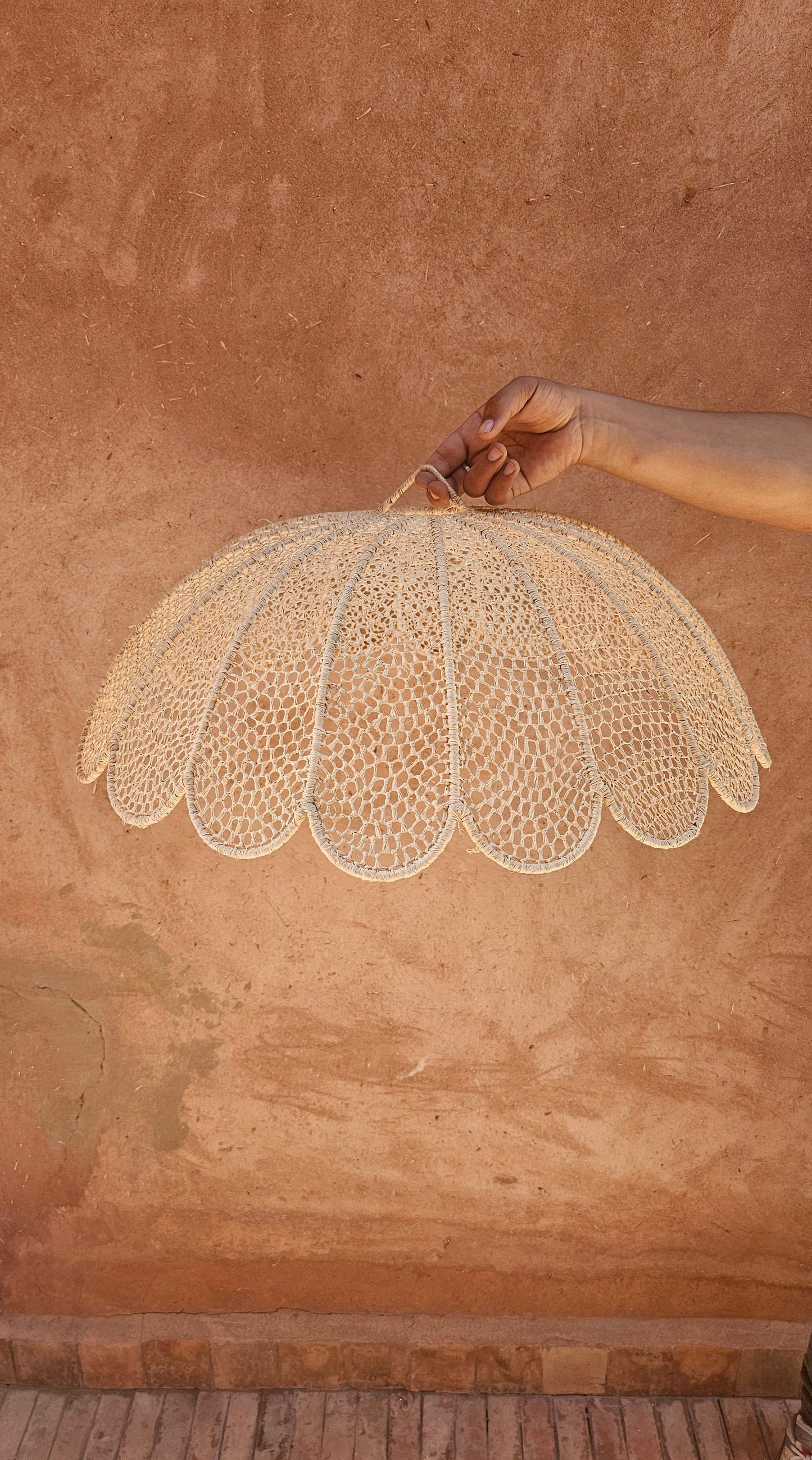 Raffia Pendant Light , Hanging Lamp Shade in Raffia