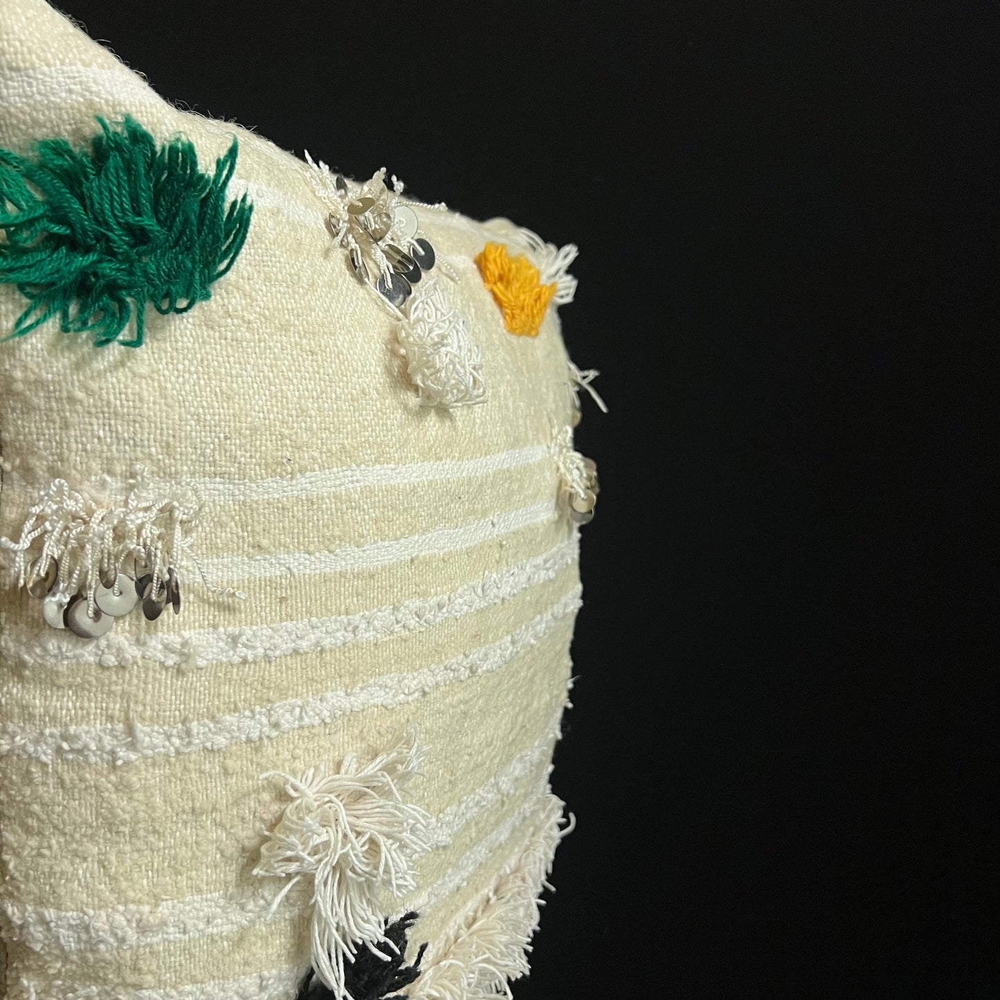 New White Cushions - Cushions, Modern Berber Pillows, Berber Pillows, Ottoman Pillows , Wool Pillows, and Bohemian Decoration.