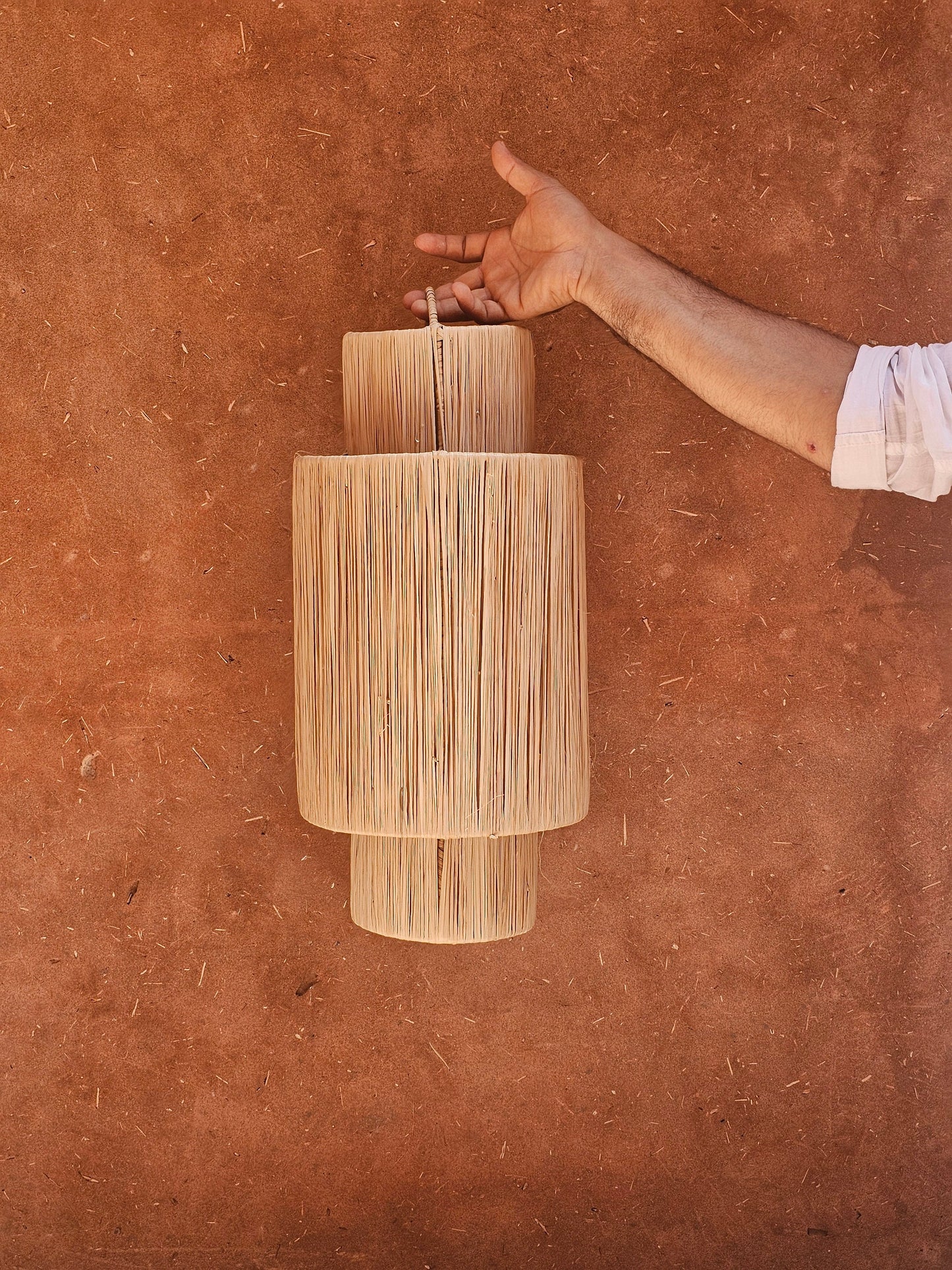 Raffia Pendant Light , Hanging Lamp Shade in Raffia