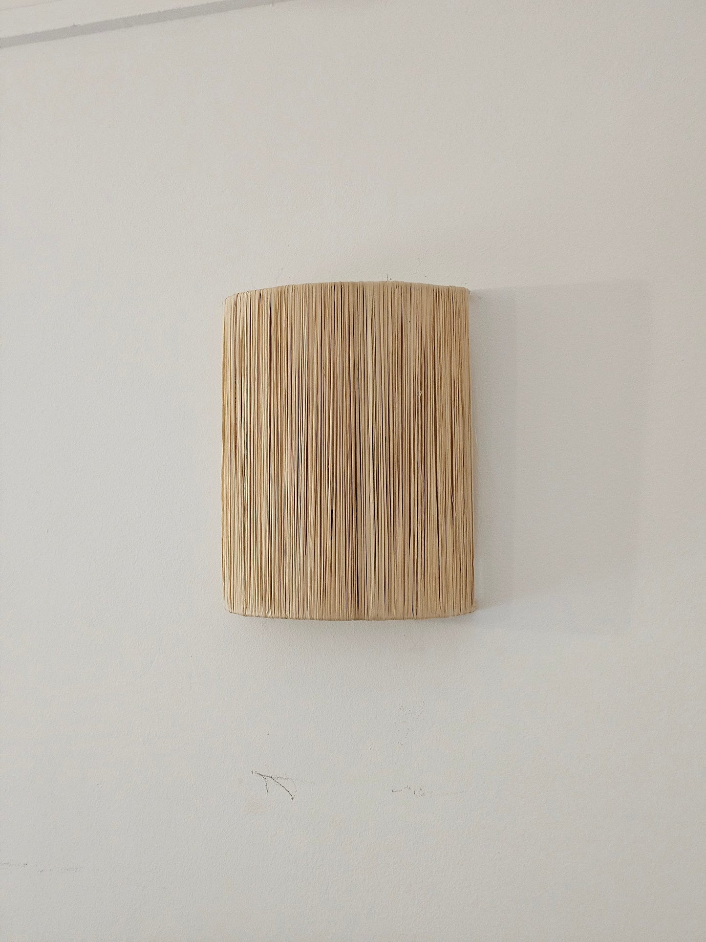 Raffia Wall Light , Wall Decor Lighting in Raffia , Raffia Sconce