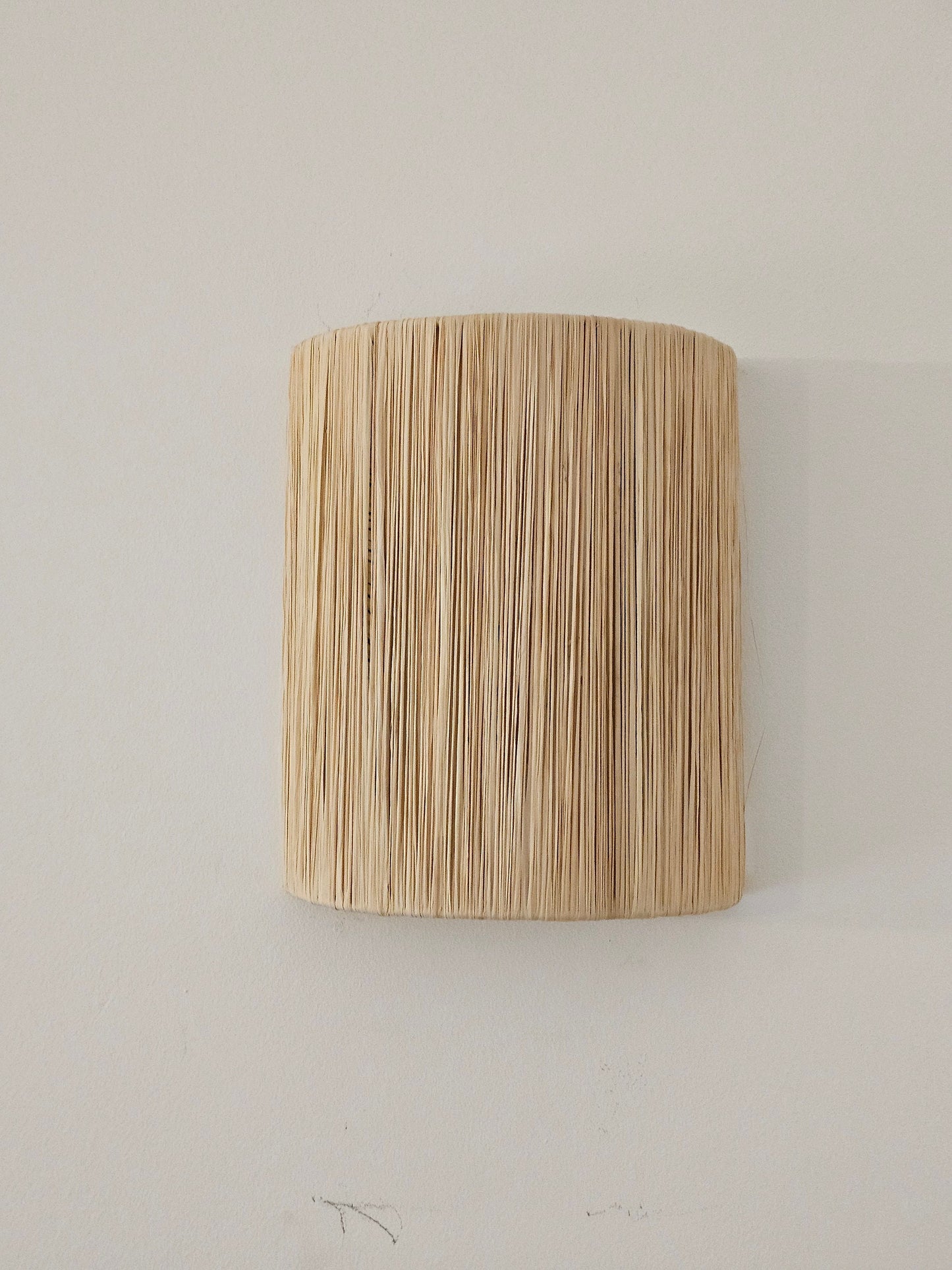 Raffia Wall Light , Wall Decor Lighting in Raffia , Raffia Sconce