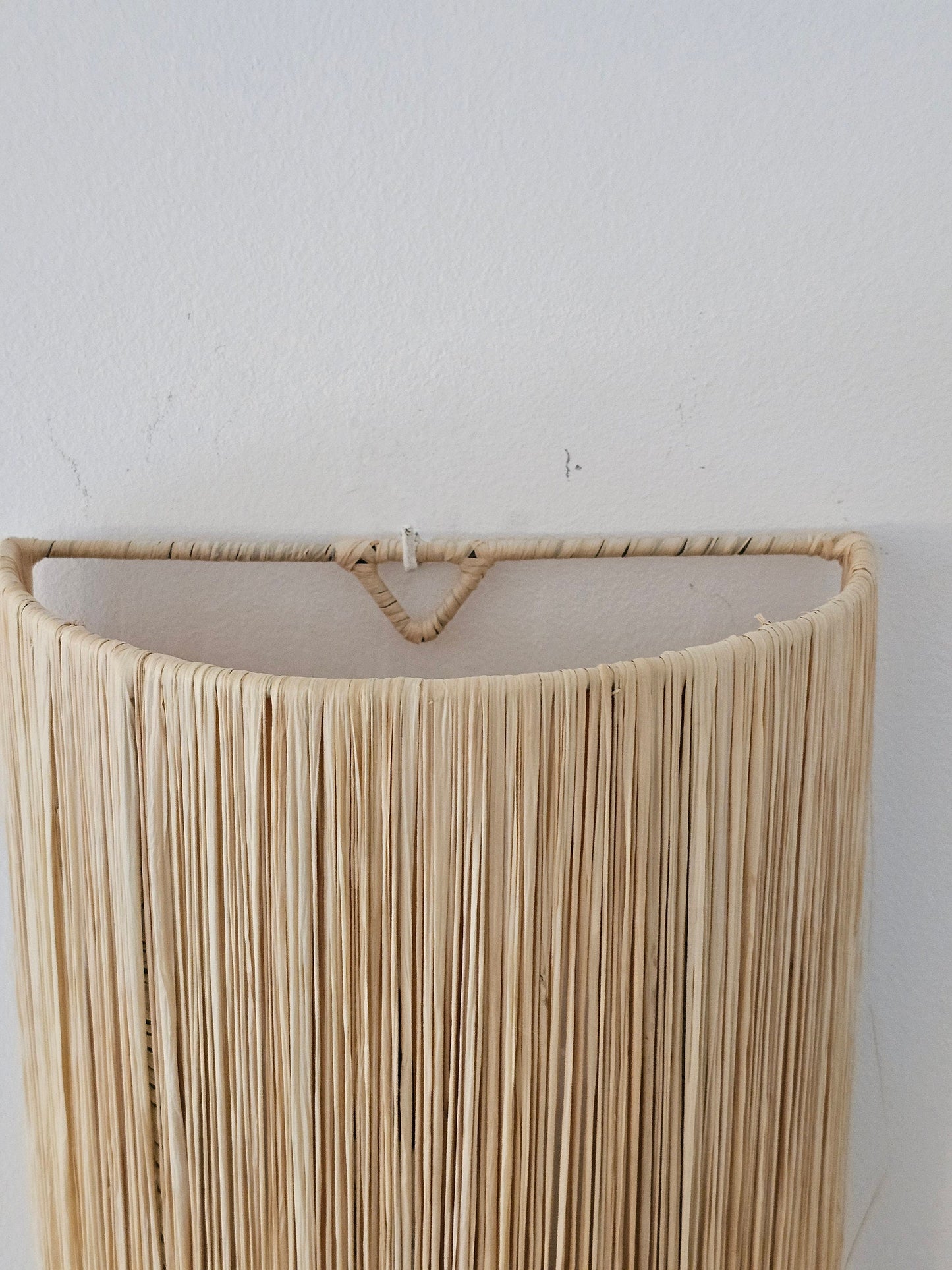 Raffia Wall Light , Wall Decor Lighting in Raffia , Raffia Sconce