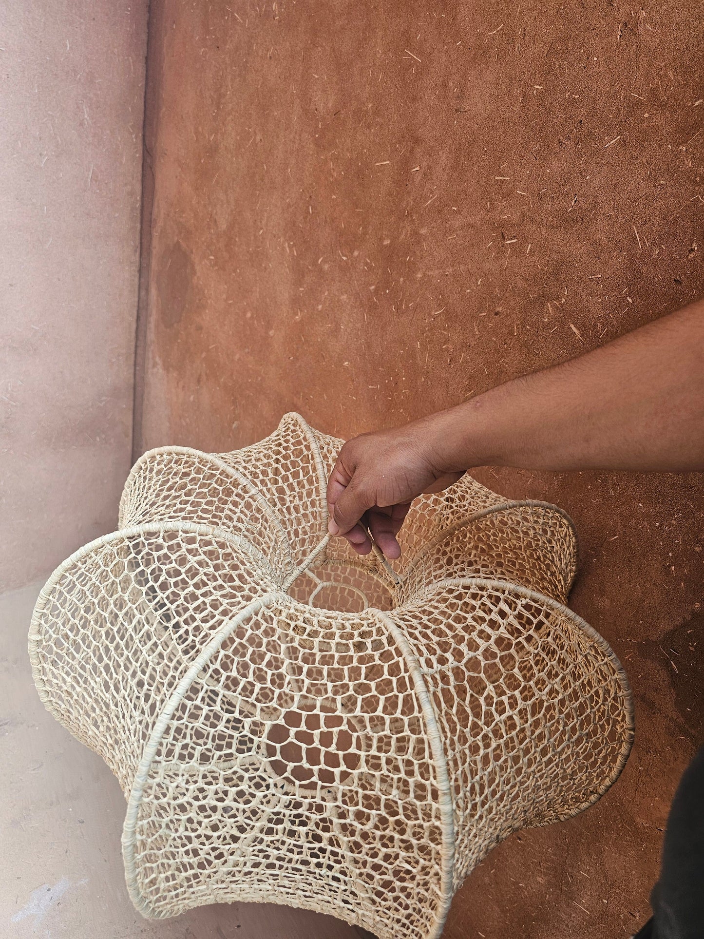 Raffia Pendant Light , Hanging Lamp Shade in Raffia