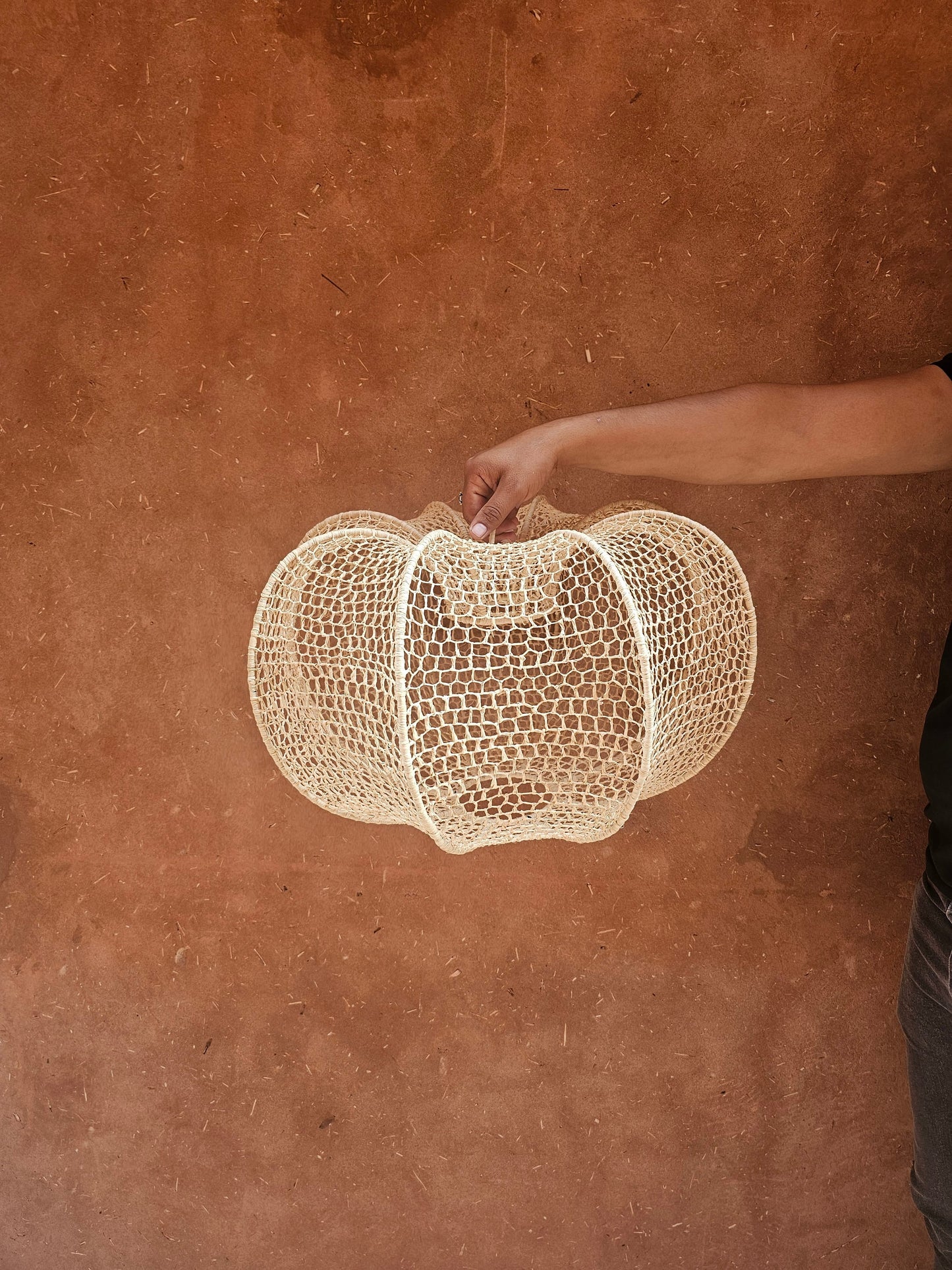 Raffia Pendant Light , Hanging Lamp Shade in Raffia