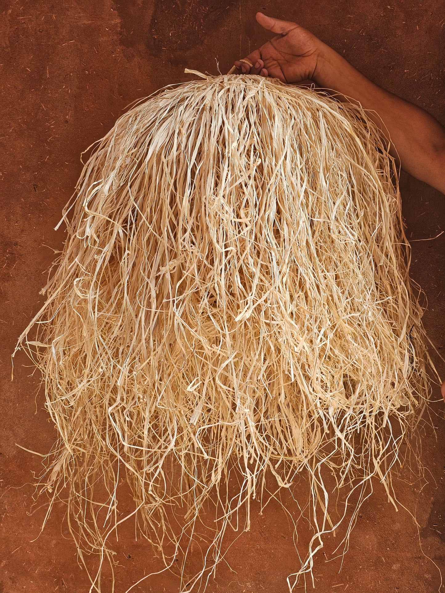 Raffia Pendant Light , Hanging Lamp Shade in Raffia