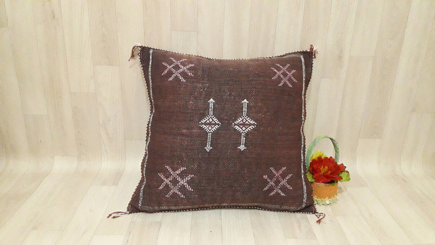 Cactus Silk Pillow Cover, Moroccan Sabra Cushion Cover , Boho Pillow, Sabra Cactus Silk Cushion,Decorative Sabra Silk Pillow