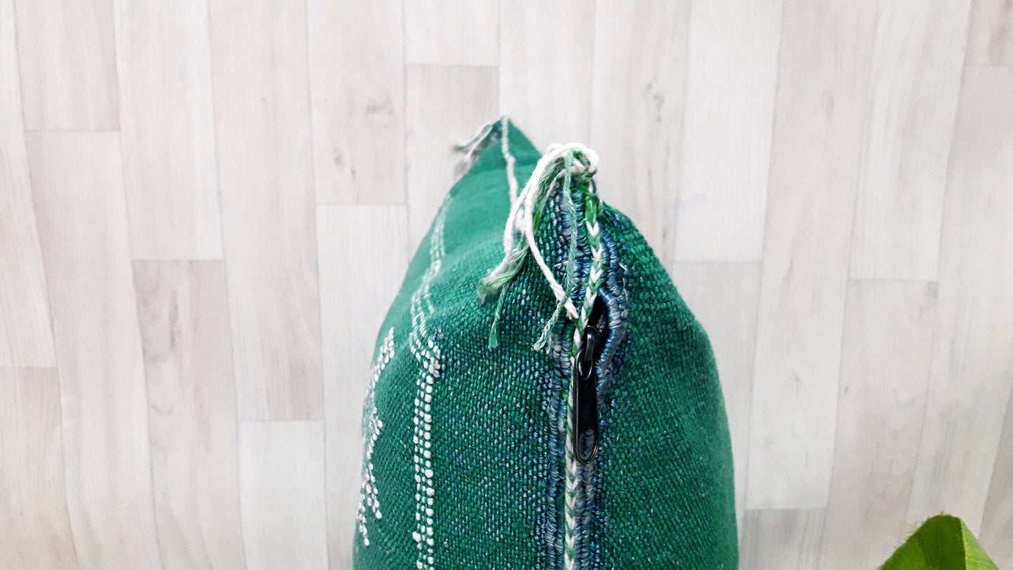Cactus Silk Pillow, Moroccan Sabra Cushion, Handmade Cactus Silk Pillow, Berber Sabra Cushion, Pillow Throw, Moroccan Lumbar Sabra Cushion