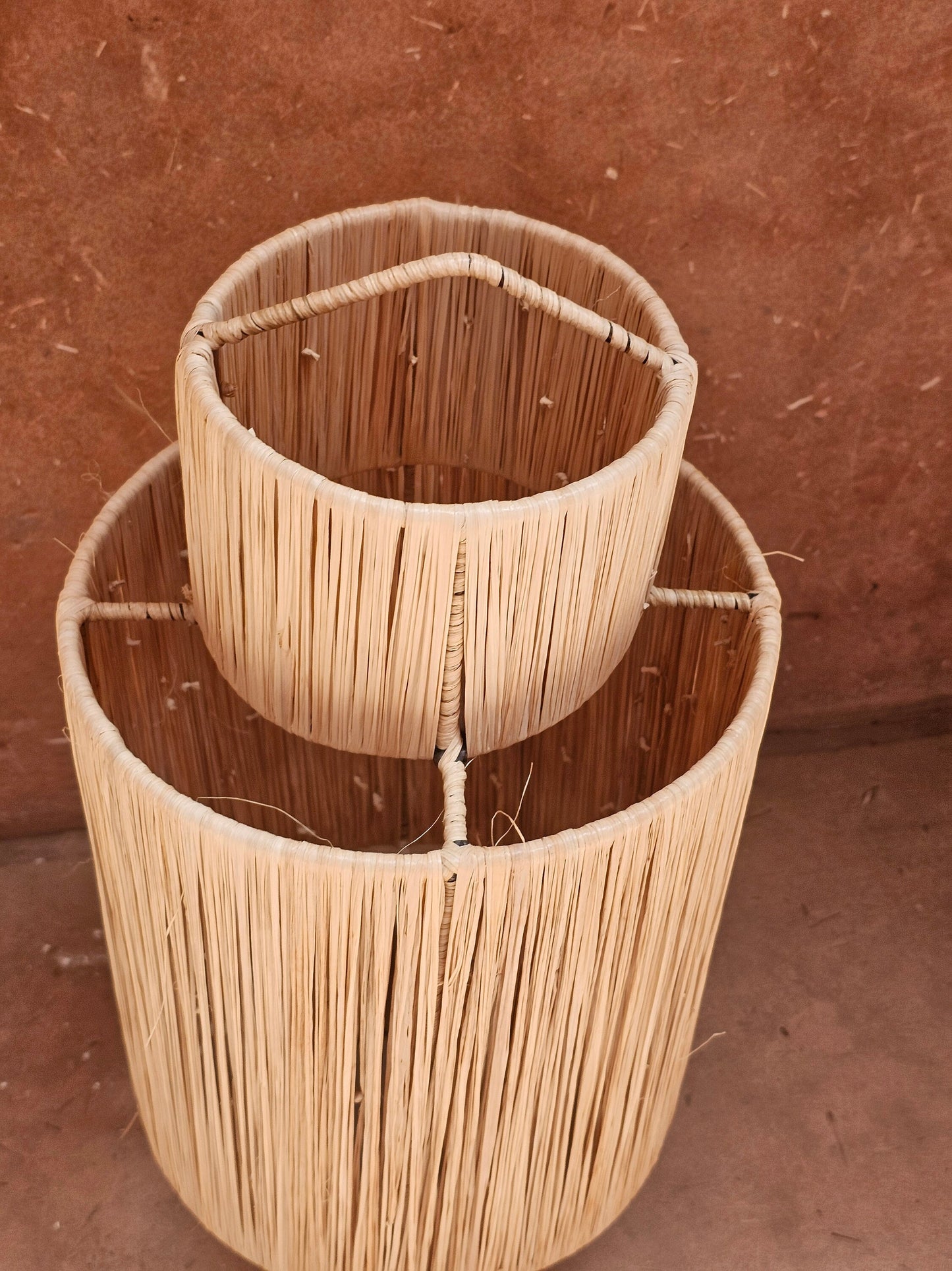 Raffia Pendant Light , Hanging Lamp Shade in Raffia