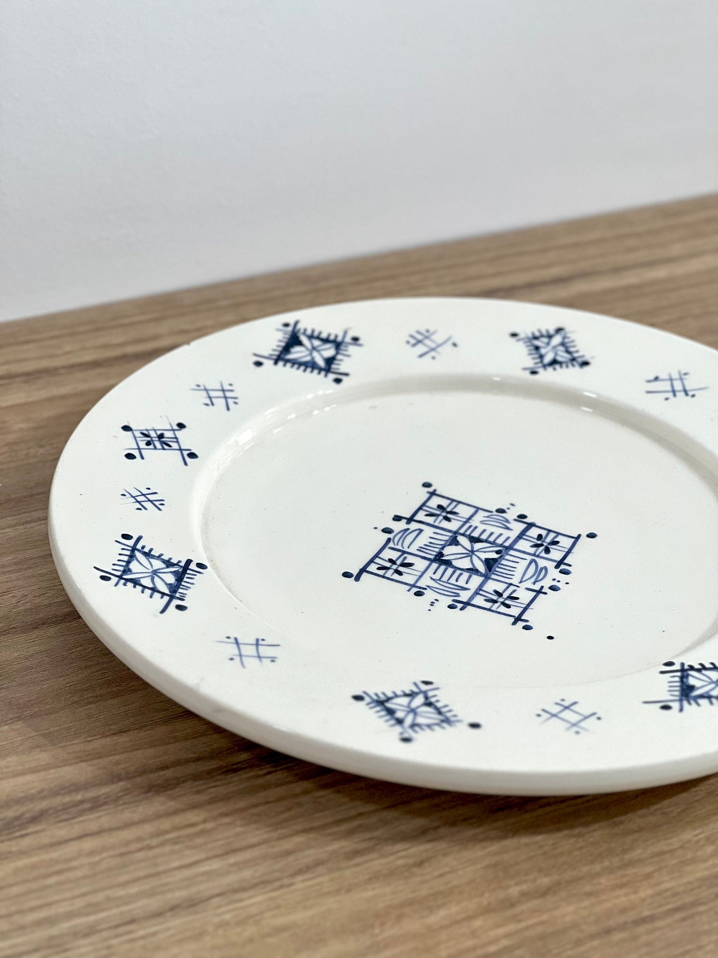 Set of 2 Handmade and Hand-Painted Moroccan Ceramic Plate - Moroccan Serving Platter - Kitchen Serving Platter - Handmade Pottery Dish Set