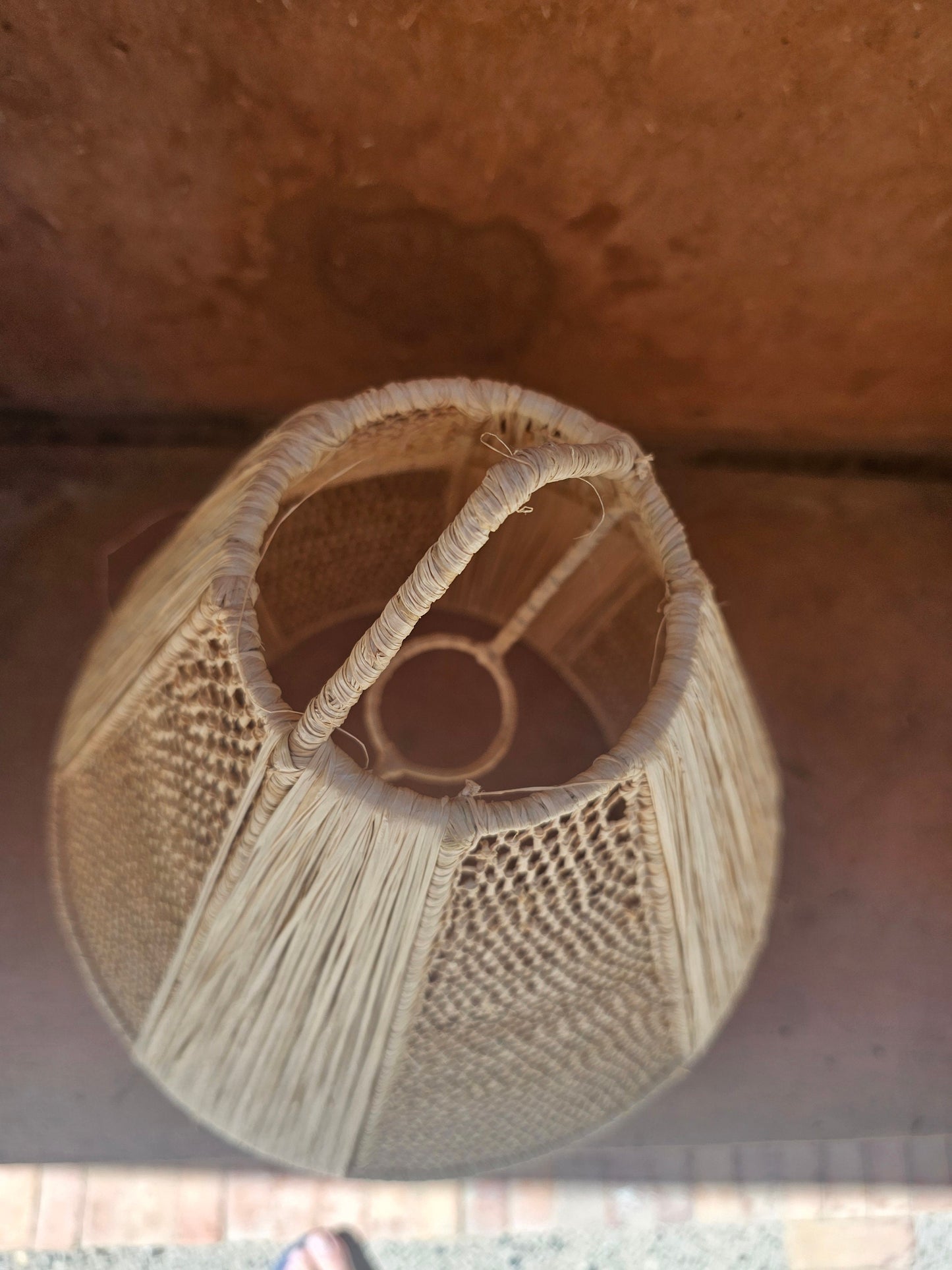 Raffia Pendant Light , Hanging Lamp Shade in Raffia