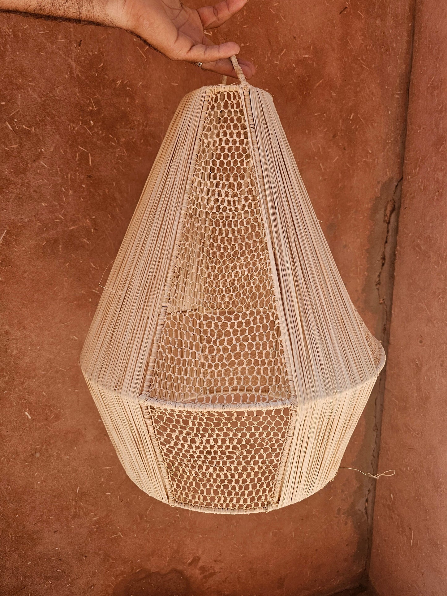 Raffia Pendant Light , Hanging Lamp Shade in Raffia