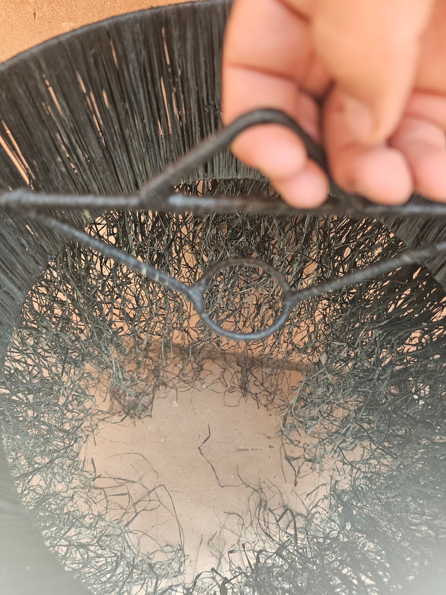 Raffia Pendant Light with Fringes , Hanging Lamp Shade in Raffia