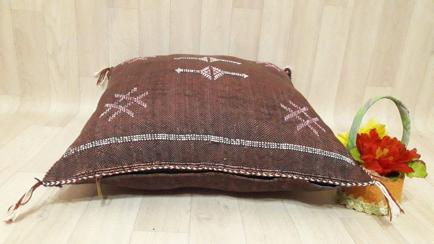 Cactus Silk Pillow Cover, Moroccan Sabra Cushion Cover , Boho Pillow, Sabra Cactus Silk Cushion,Decorative Sabra Silk Pillow