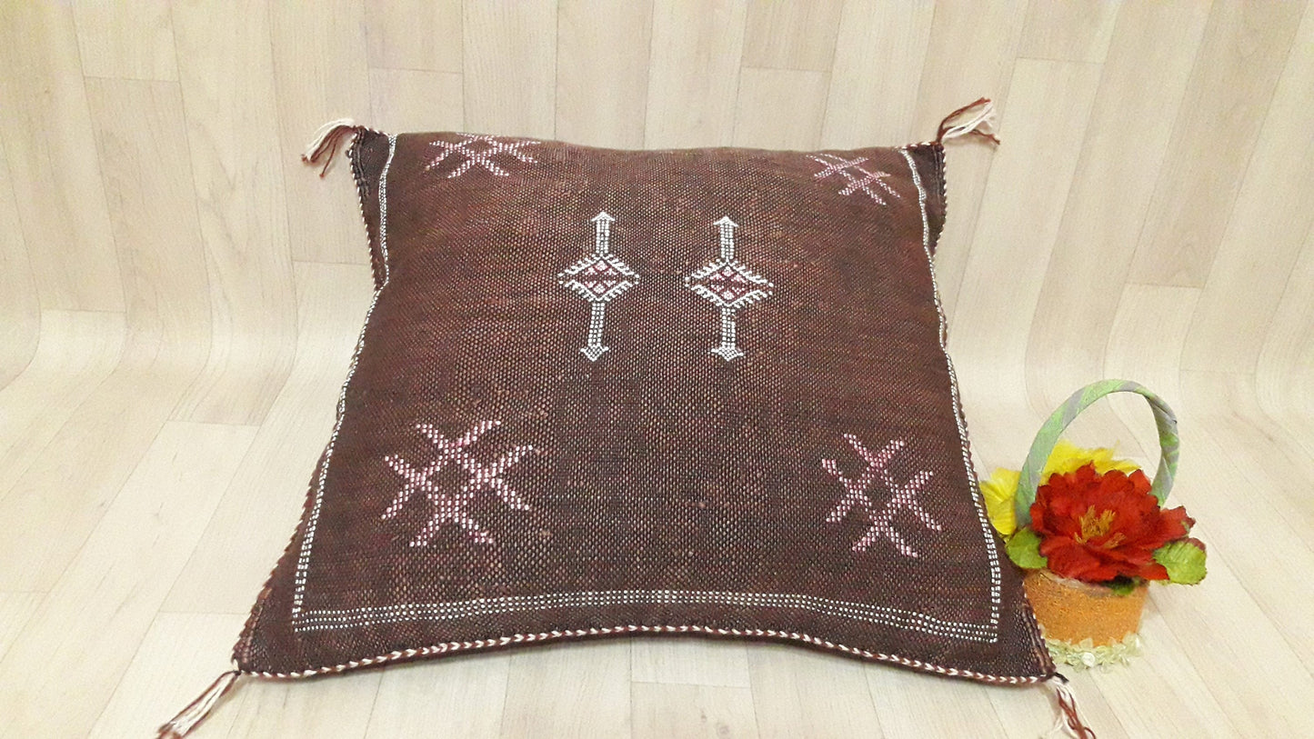 Cactus Silk Pillow Cover, Moroccan Sabra Cushion Cover , Boho Pillow, Sabra Cactus Silk Cushion,Decorative Sabra Silk Pillow