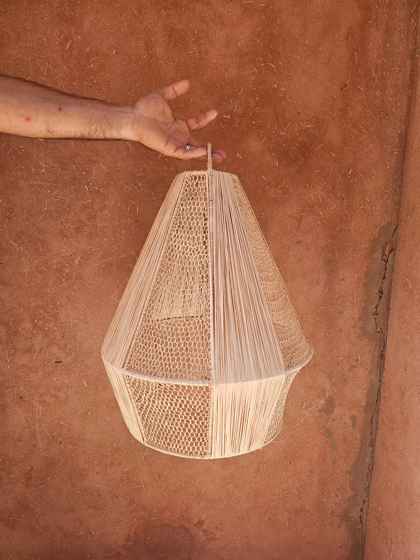 Raffia Pendant Light , Hanging Lamp Shade in Raffia