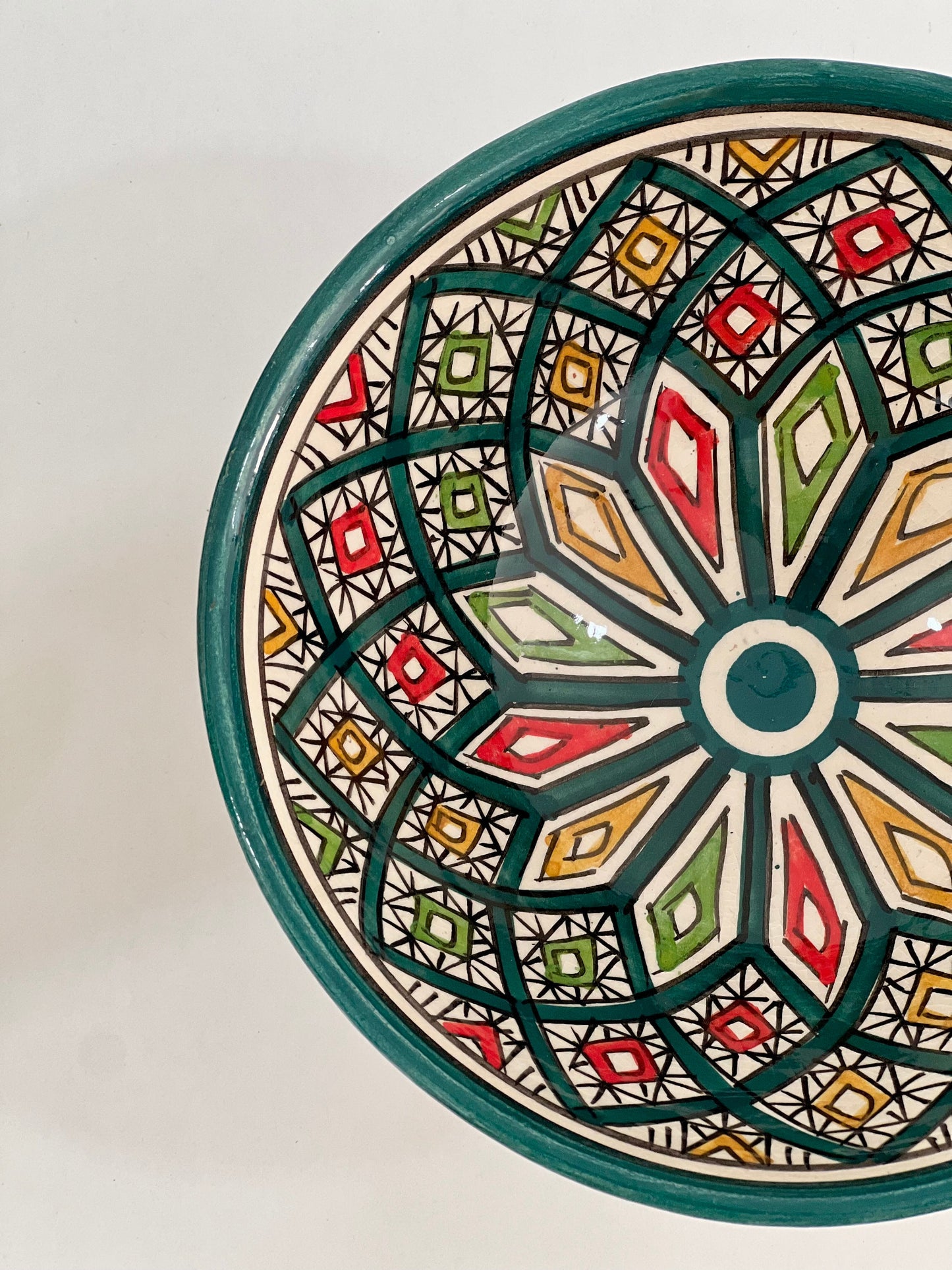 Moroccan Handmade Ceramic Salad Bowl, Handmade Pottery Bowl, Handpainted Moroccan Artisanal Bowl, Unique Decorative Bowl, Housewarming Gift