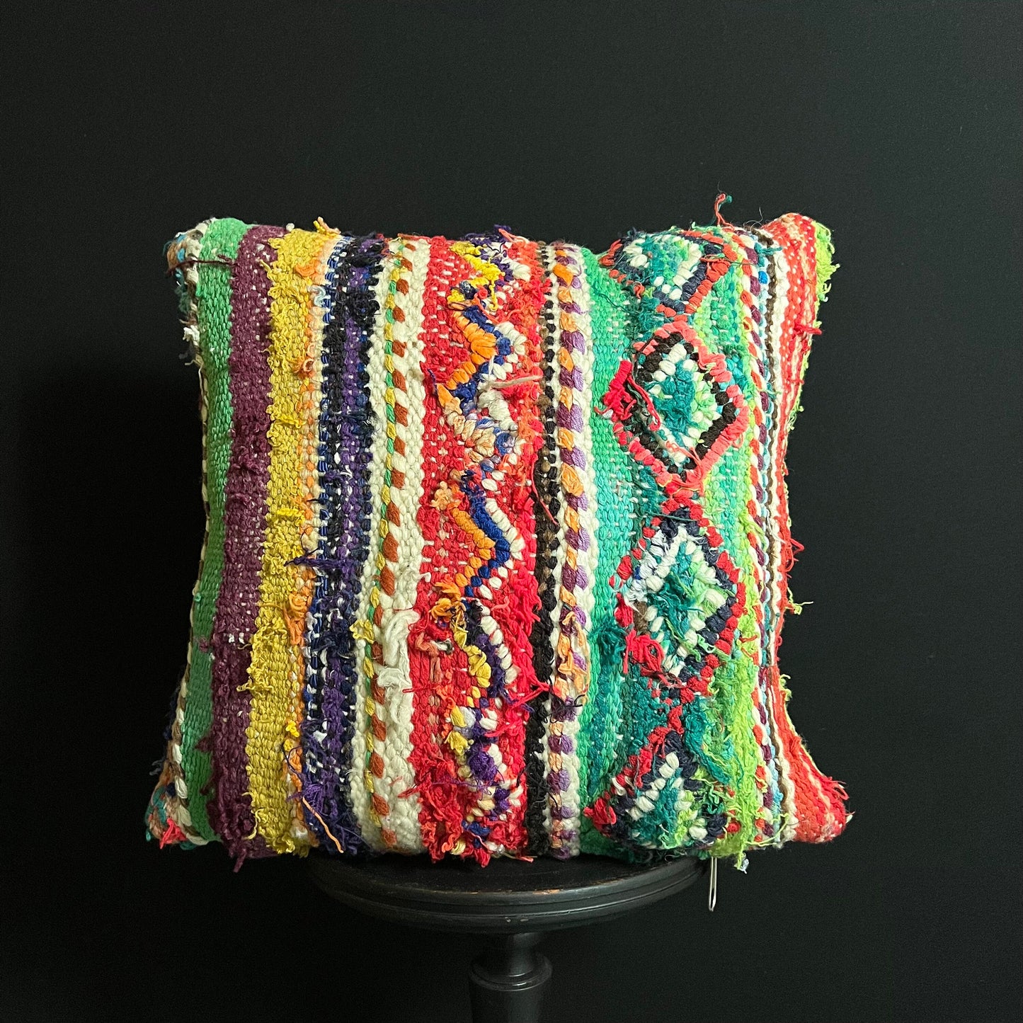 Exotic Boho Chic Moroccan Throw Pillows - Vintage Moroccan Pillows - Handmade Moroccan Pillows - Home Decor Pillowcase - Wool Pillow Covers.