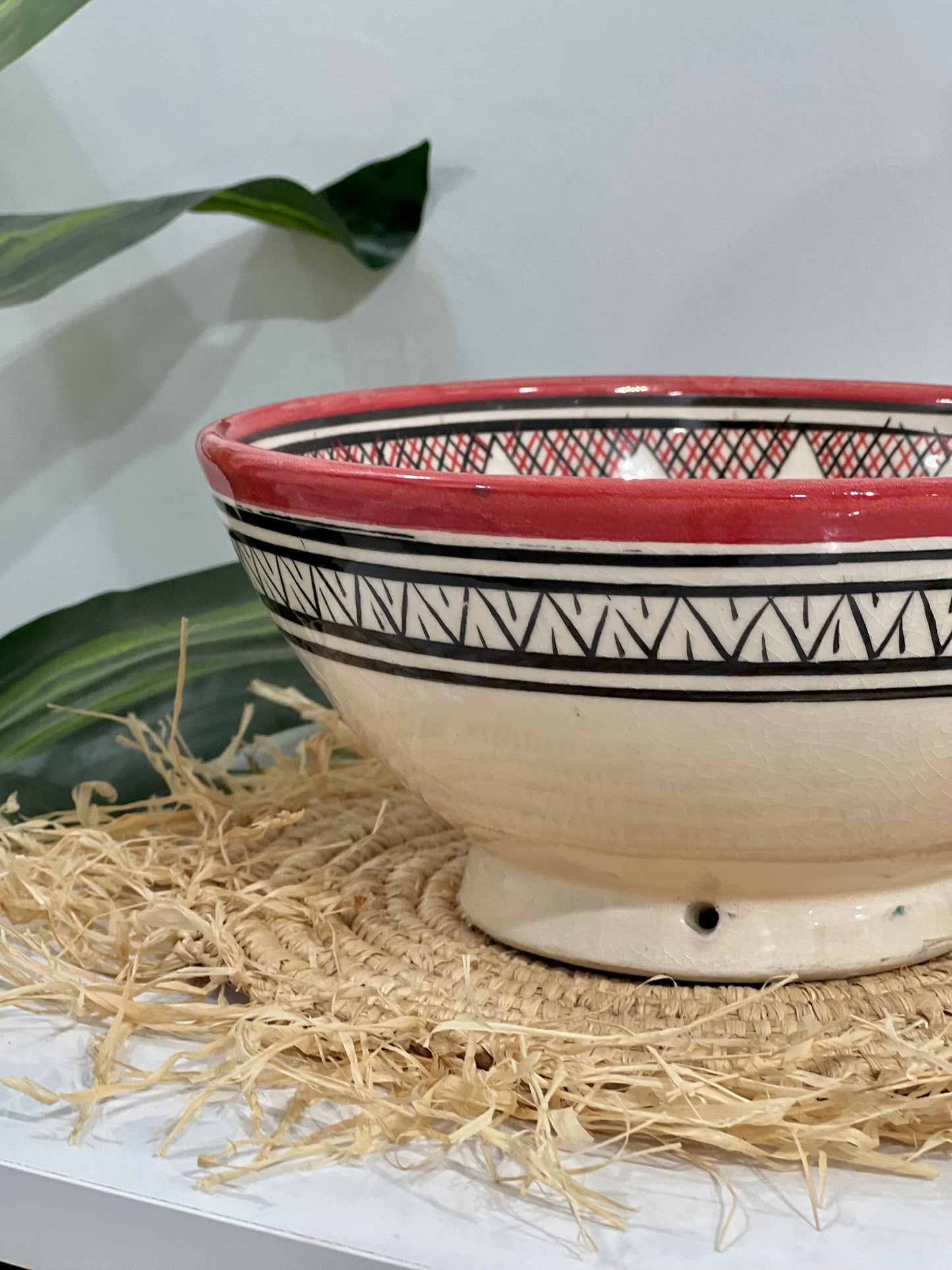 Moroccan Handmade Ceramic Salad Bowl | Hand Painted Moroccan Artisanal Bowl | Decorative Bowl | Ceramic Mixing Bowls | Ceramic Serving Bowls