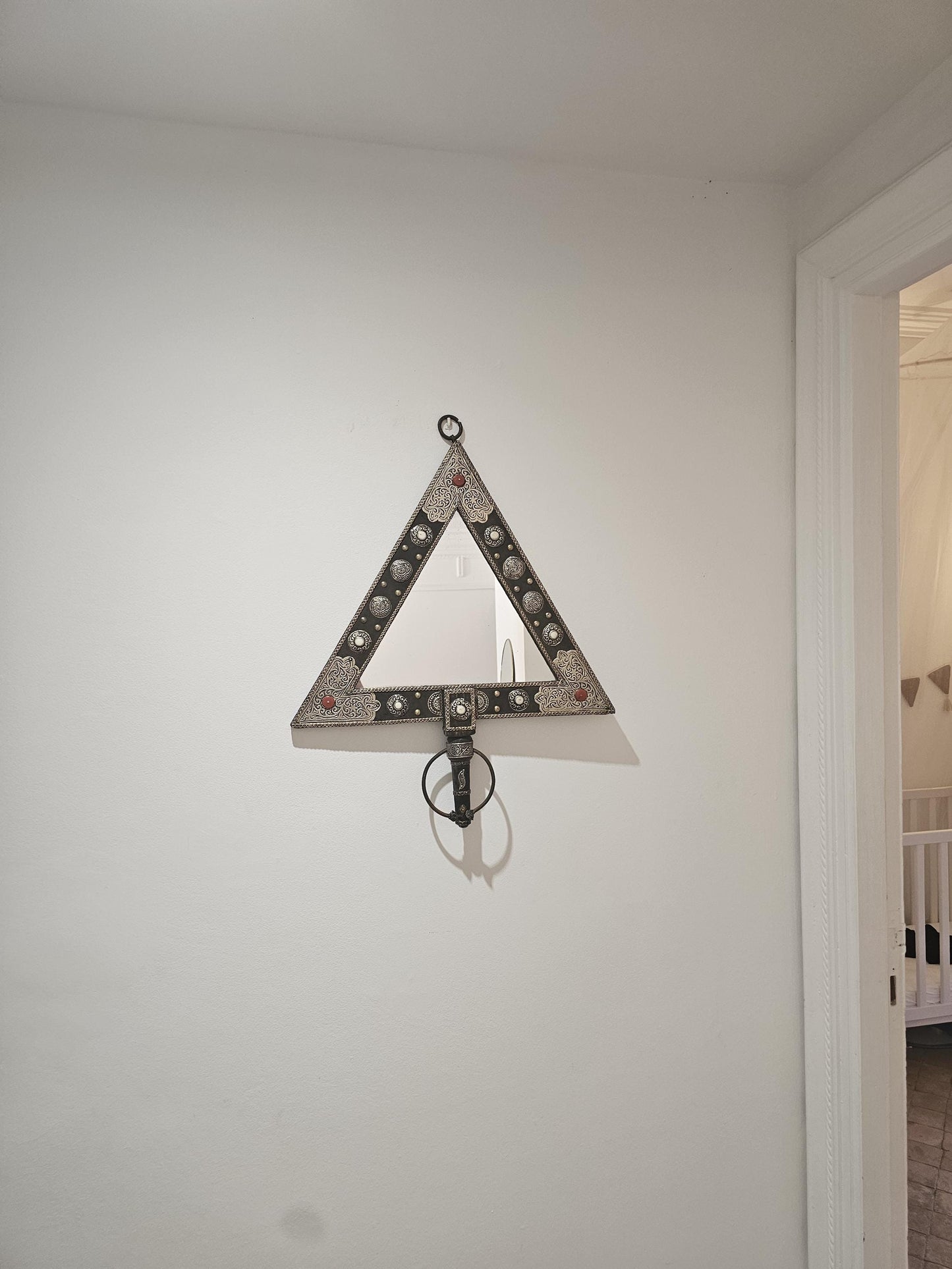 Moroccan Brass Mirror , Berber Mirror in Brass