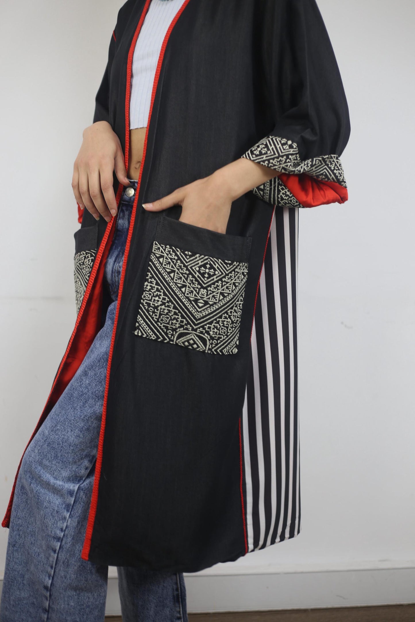 Iris Red Kimono