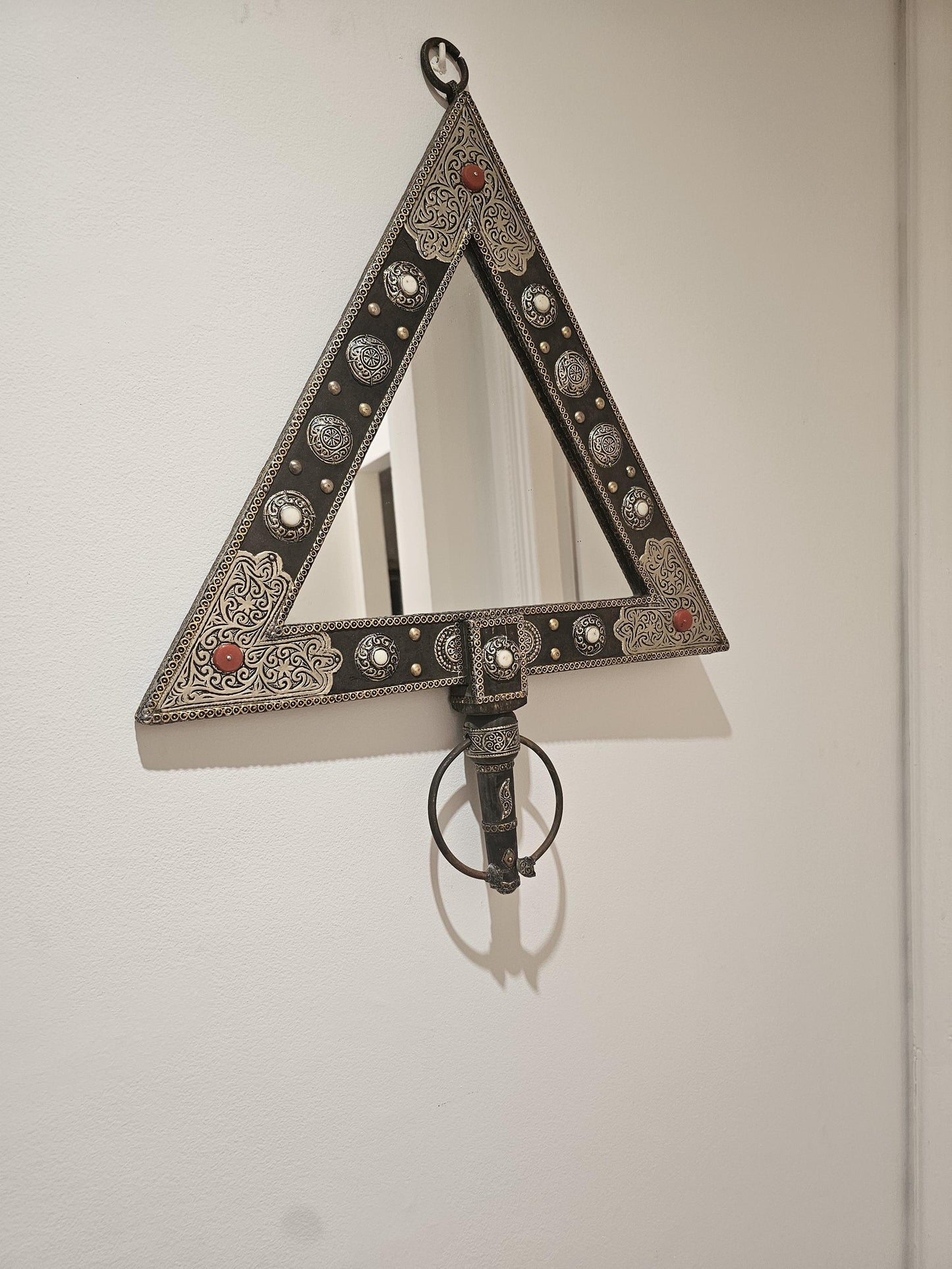 Moroccan Brass Mirror , Berber Mirror in Brass