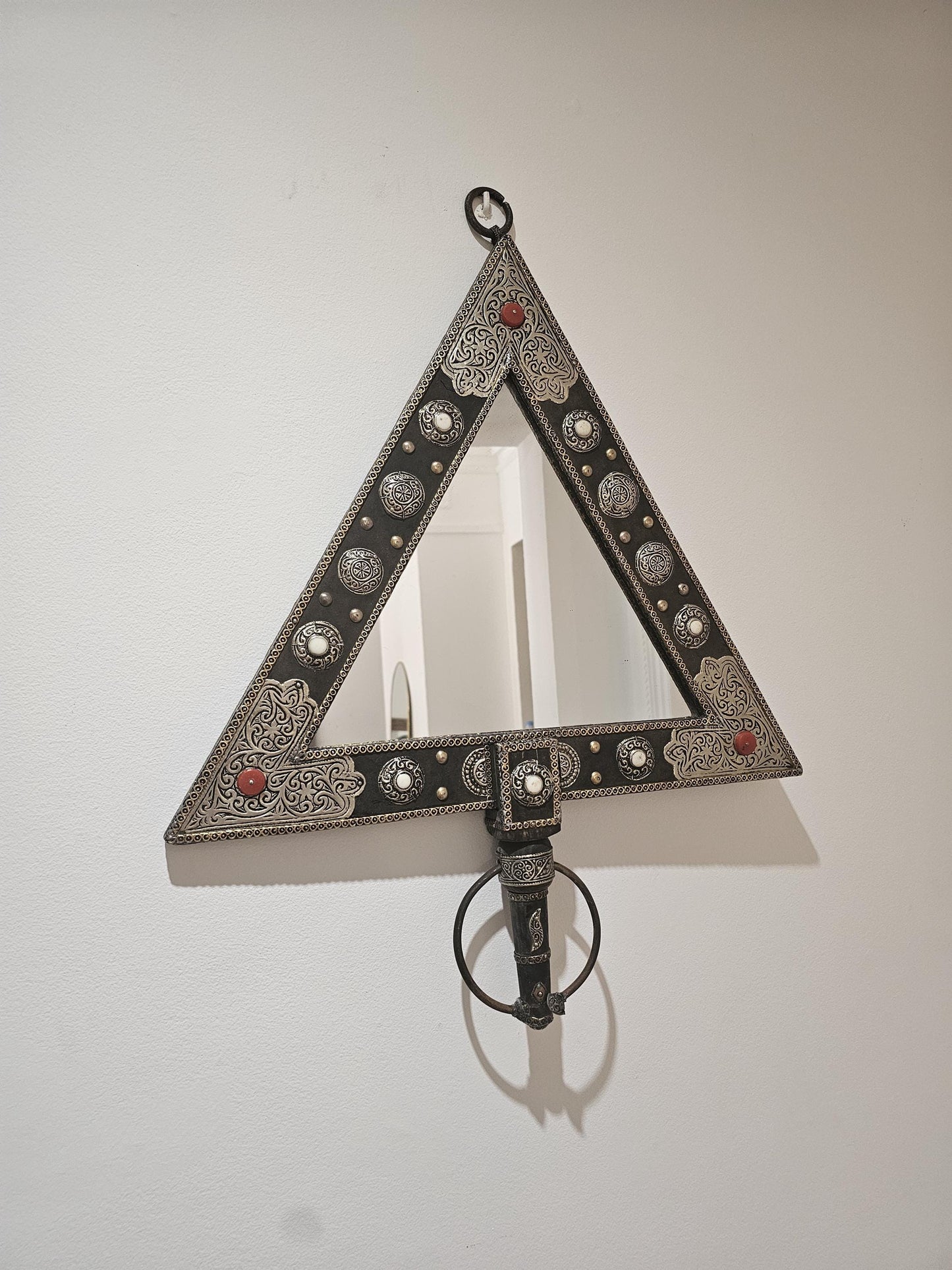 Moroccan Brass Mirror , Berber Mirror in Brass