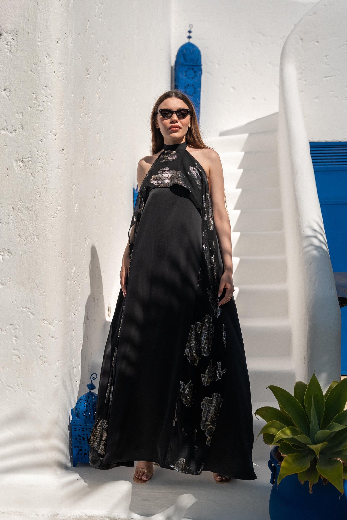Maxi Black Dress, Party Dress, Open Back Dress, Chic Black Women Dress, Evening Dress, Wedding Outfit