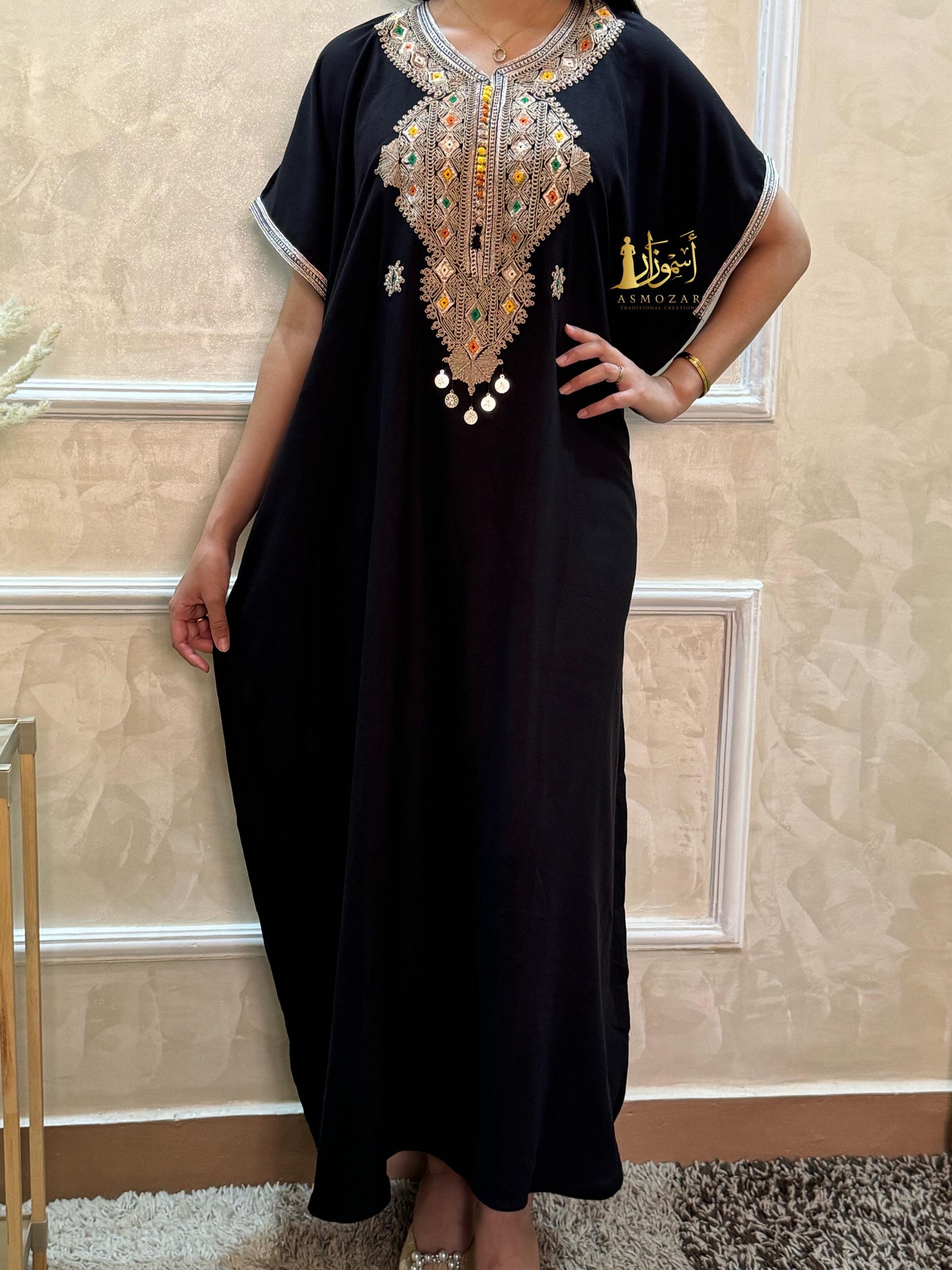 Moroccan Dress, Moroccan Gift, Kaftan, Islamic Dress, Black Caftan, Traditional Kaftan, One Size Dress, Oversized.