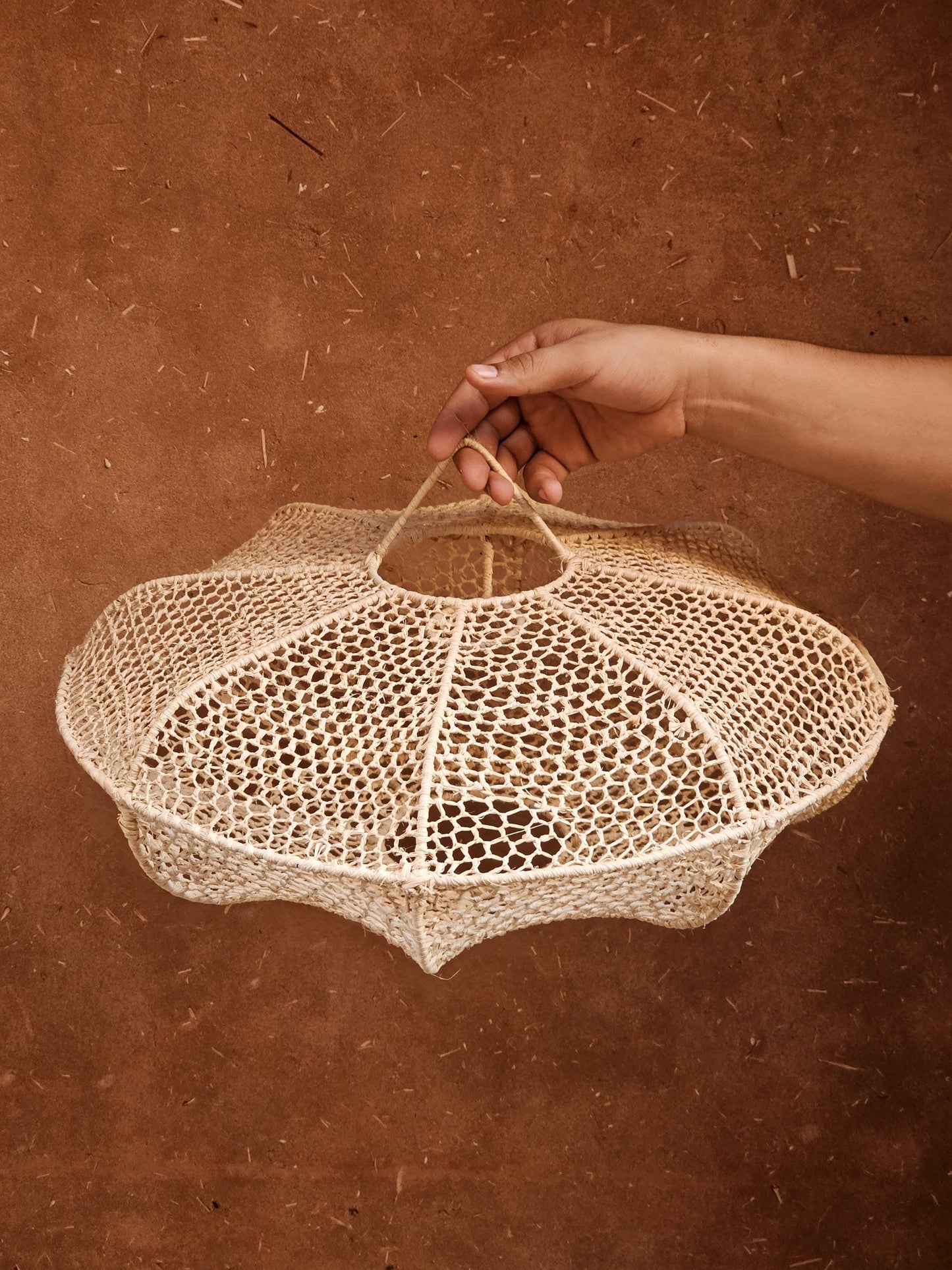 Raffia Pendant Light , Hanging Lamp Shade in Raffia