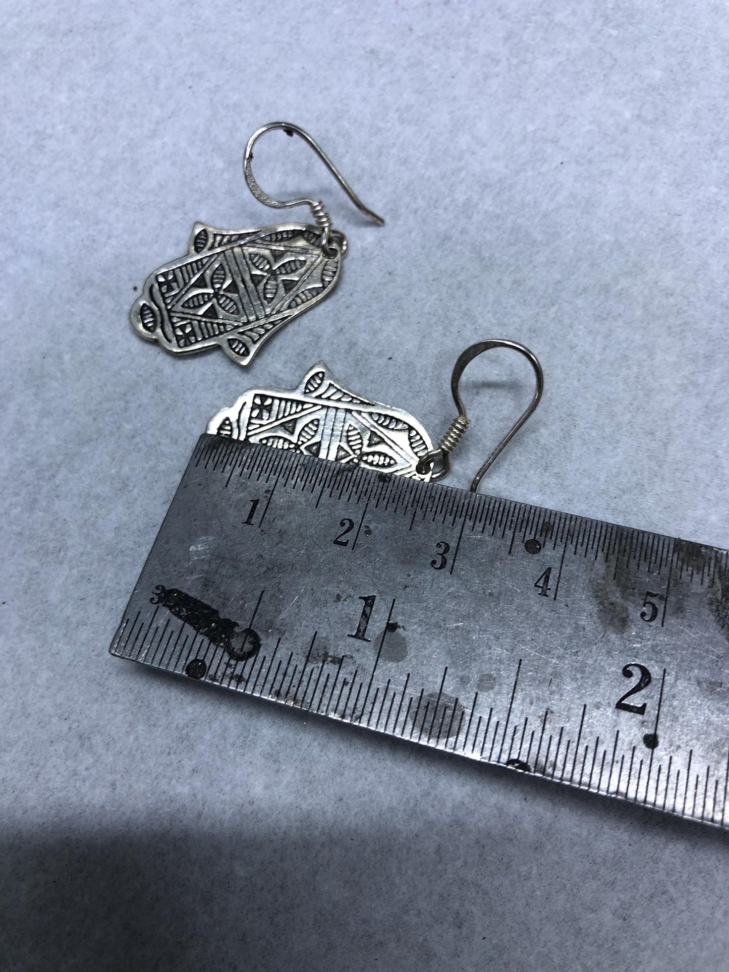 Tuareg Ring, Vintage Jewelry, Silver Earrings, Handmade Jewelry, Tuareg Earrings, Hand of Fatima