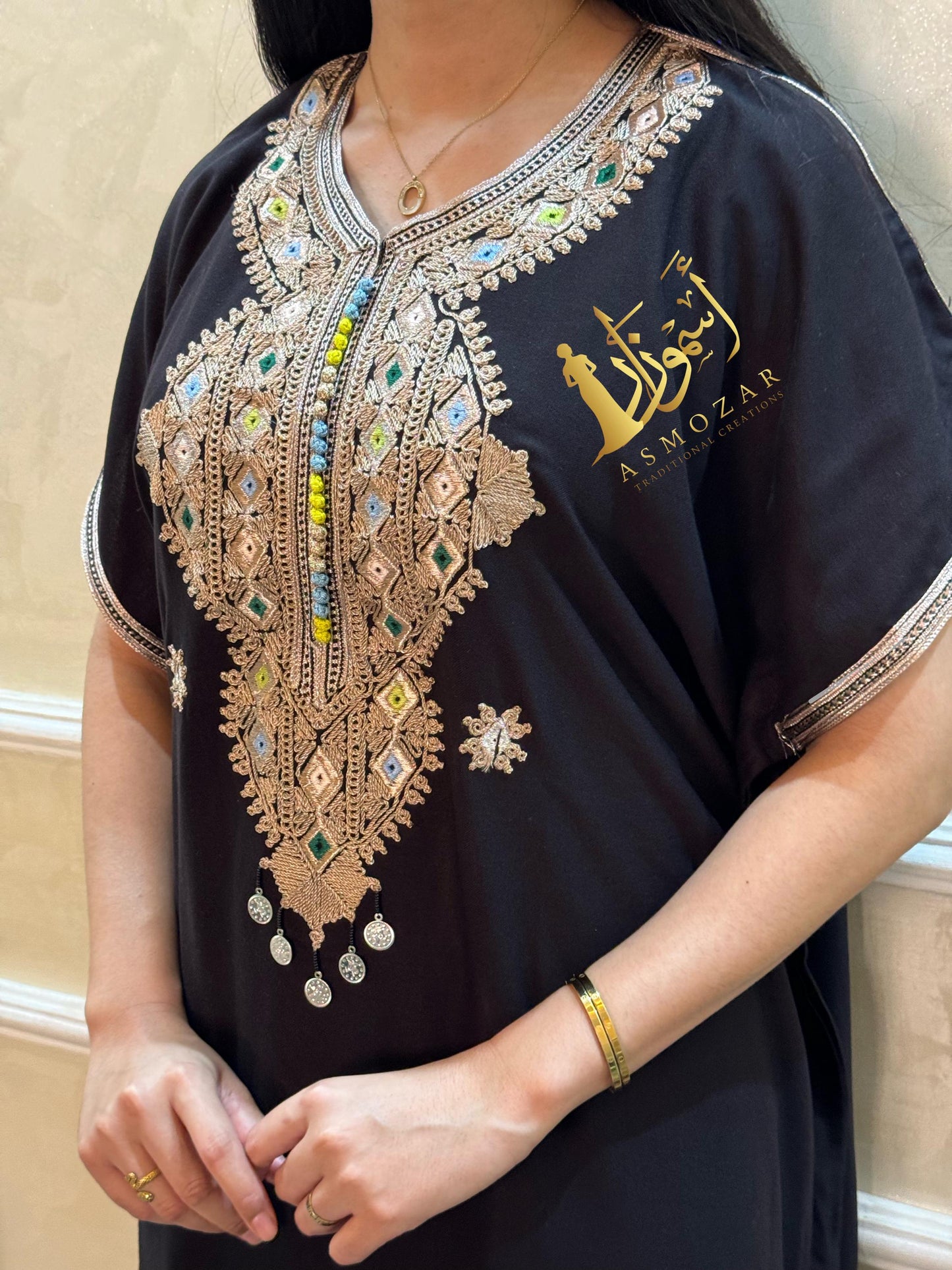 Moroccan Dress, Moroccan Gift, Kaftan, Islamic Dress, Black Caftan, Traditional Kaftan, One Size Dress, Oversized.
