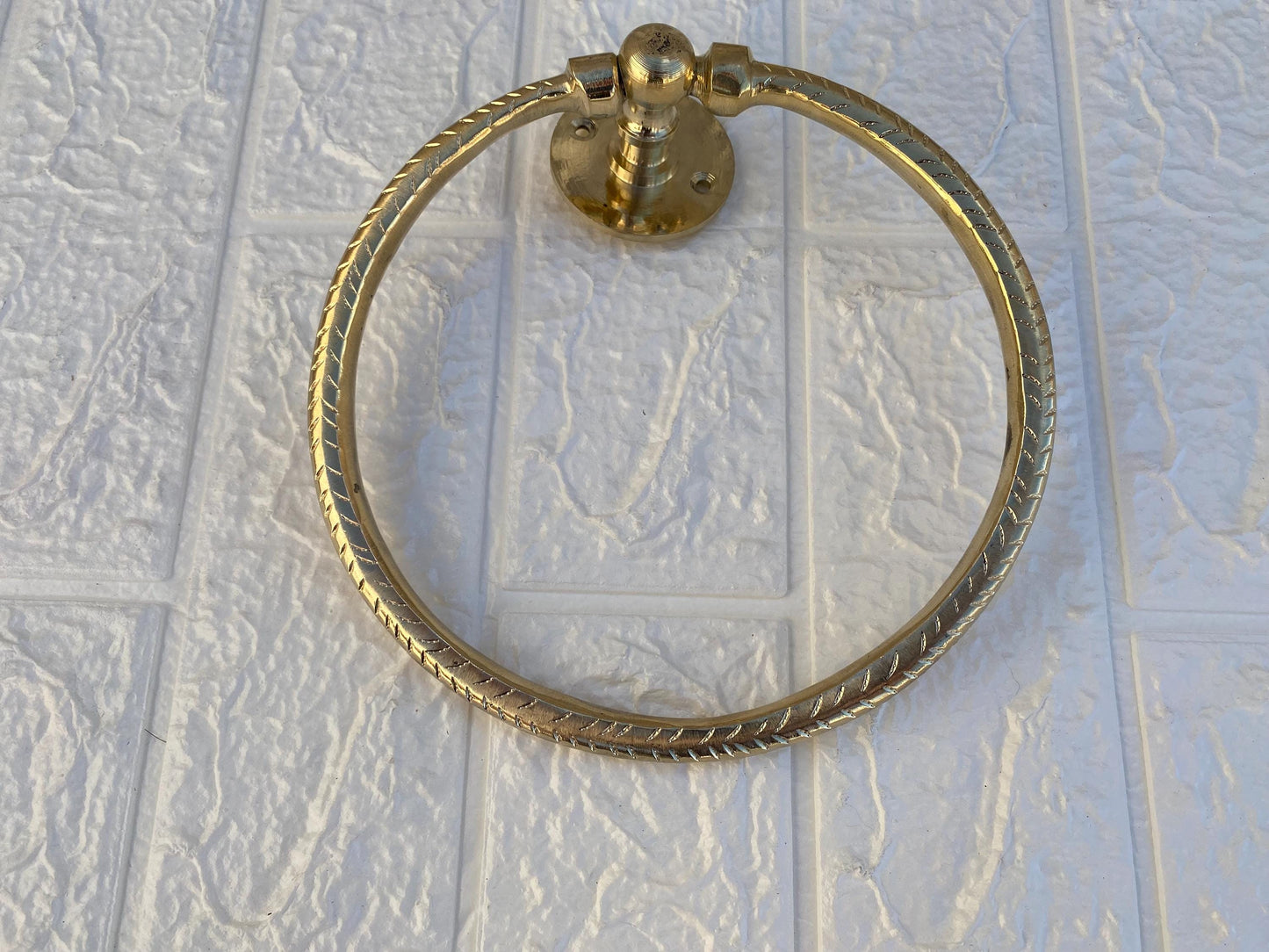 Brass Towel Ring Holder - Unlacquered Brass Towel Ring - Bathroom Decor