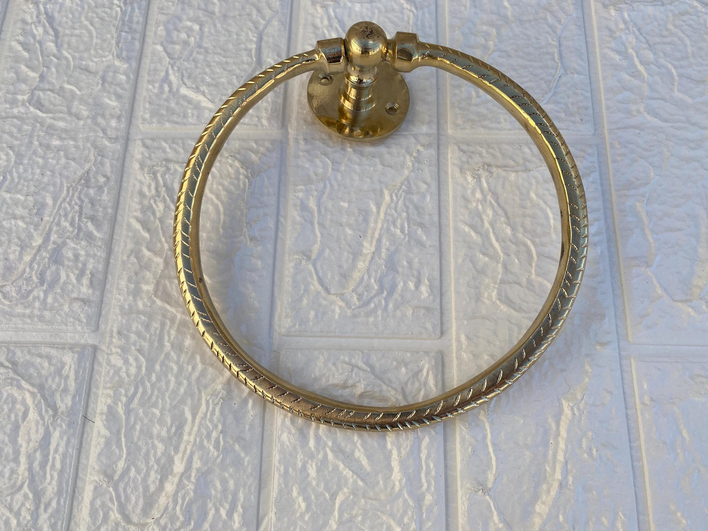 Brass Towel Ring Holder - Unlacquered Brass Towel Ring - Bathroom Decor