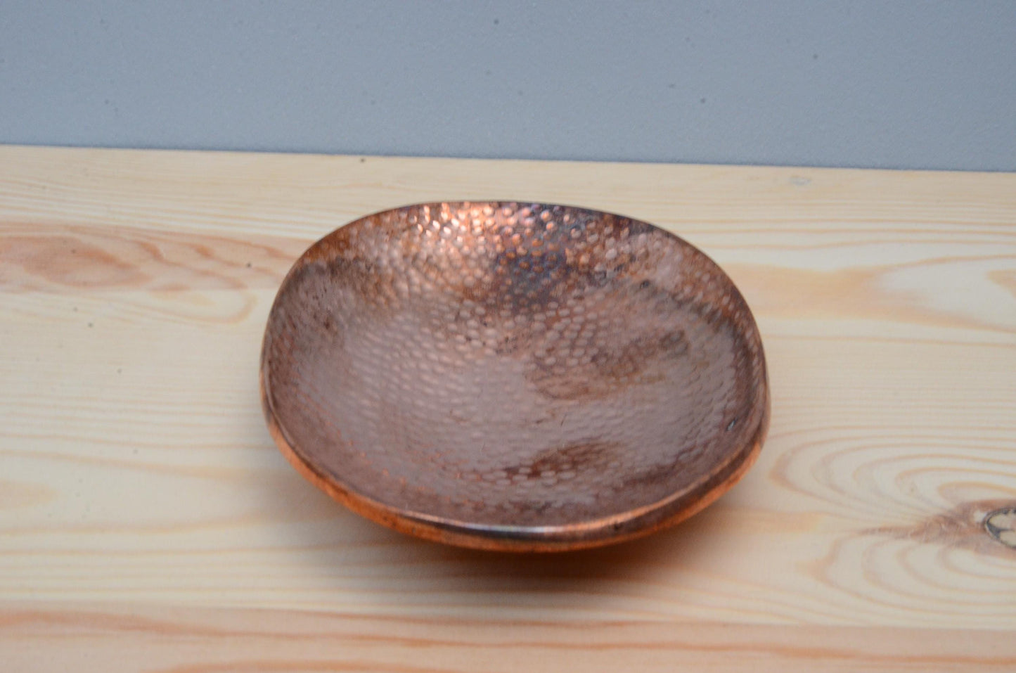 Solid Copper Hammered Soap Dish
