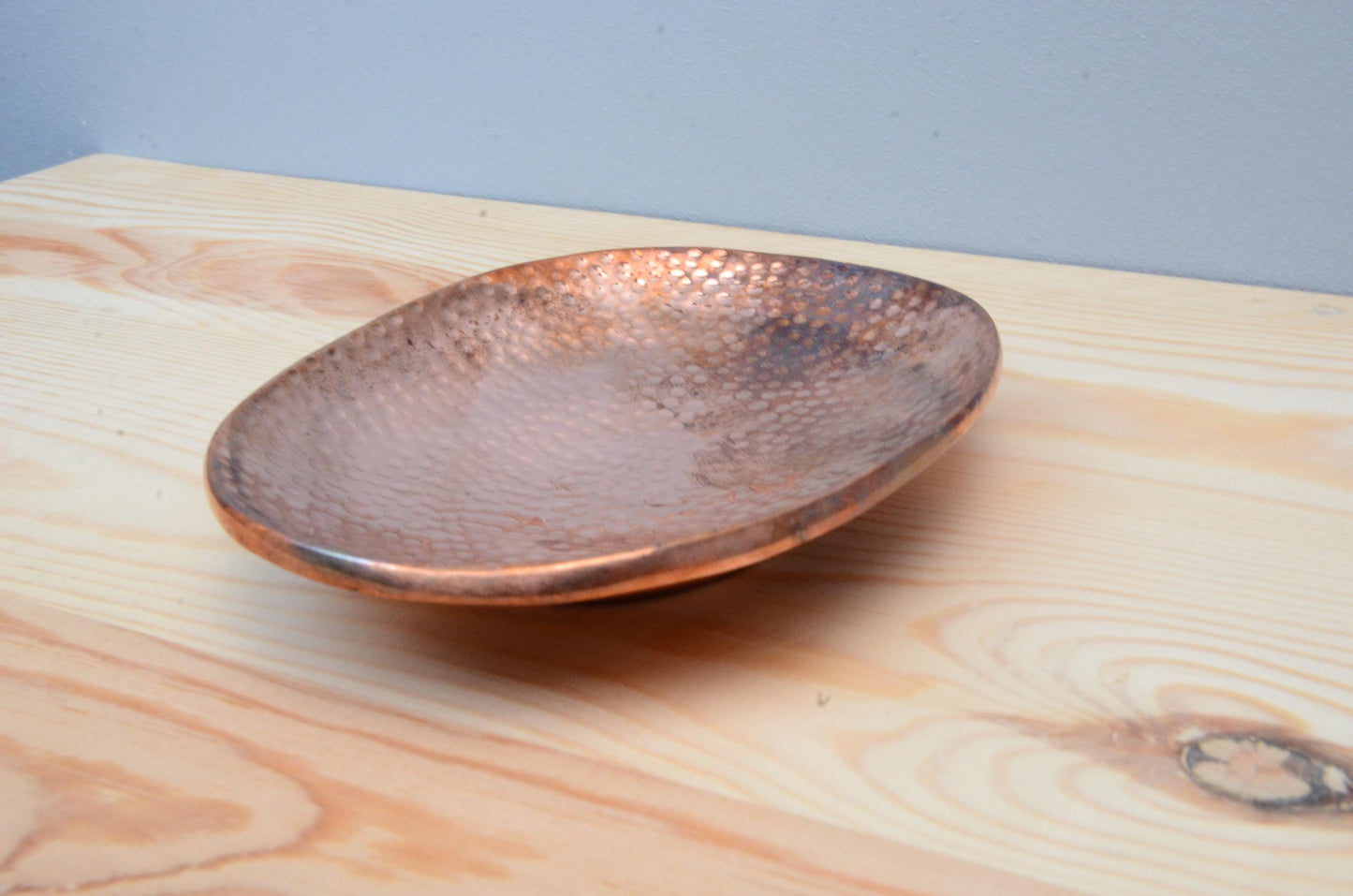 Solid Copper Hammered Soap Dish