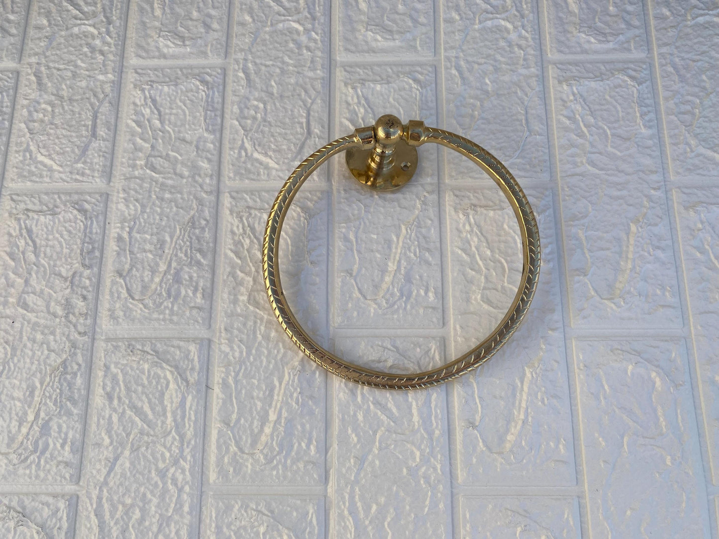 Brass Towel Ring Holder - Unlacquered Brass Towel Ring - Bathroom Decor