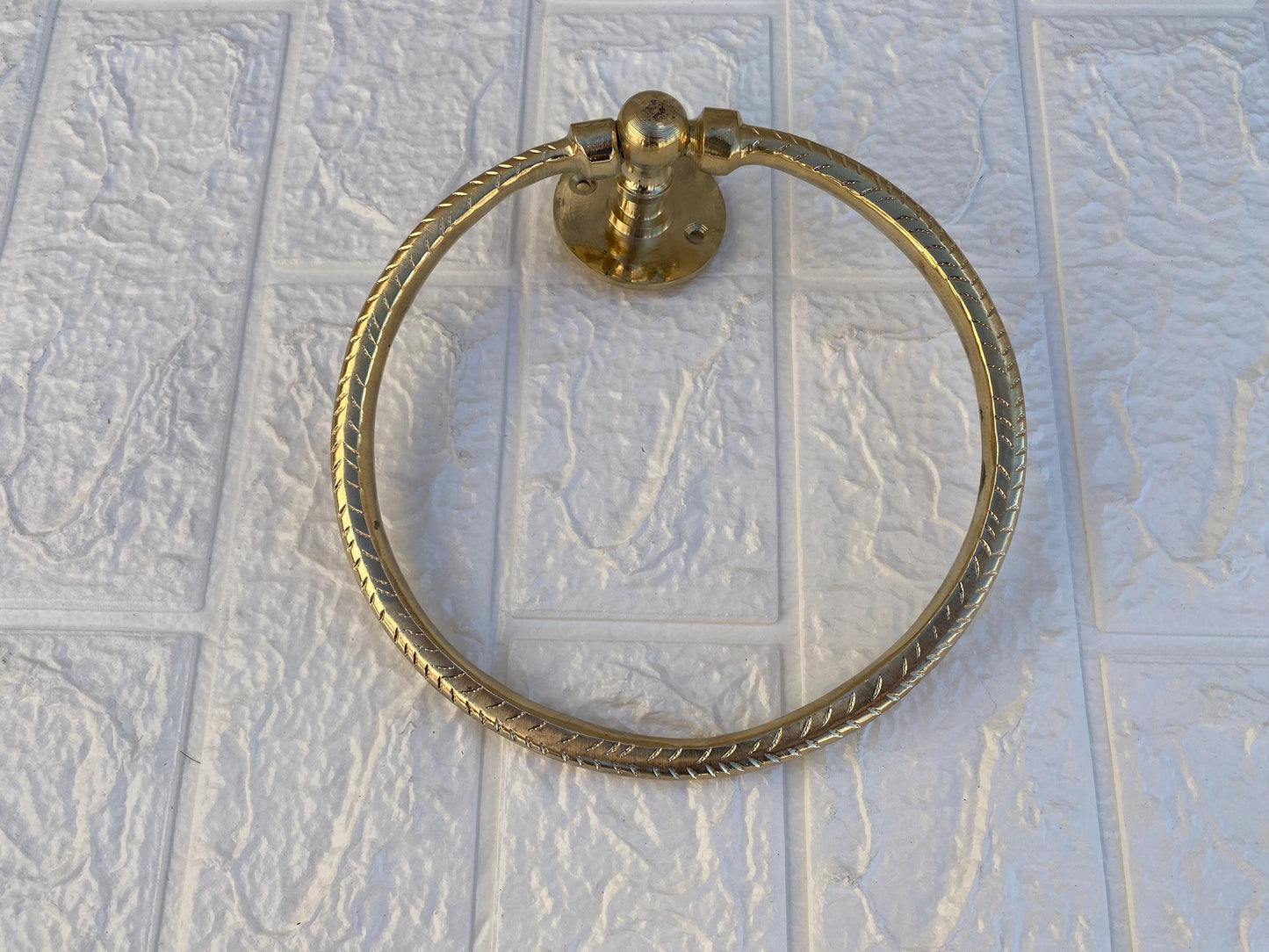 Brass Towel Ring Holder - Unlacquered Brass Towel Ring - Bathroom Decor