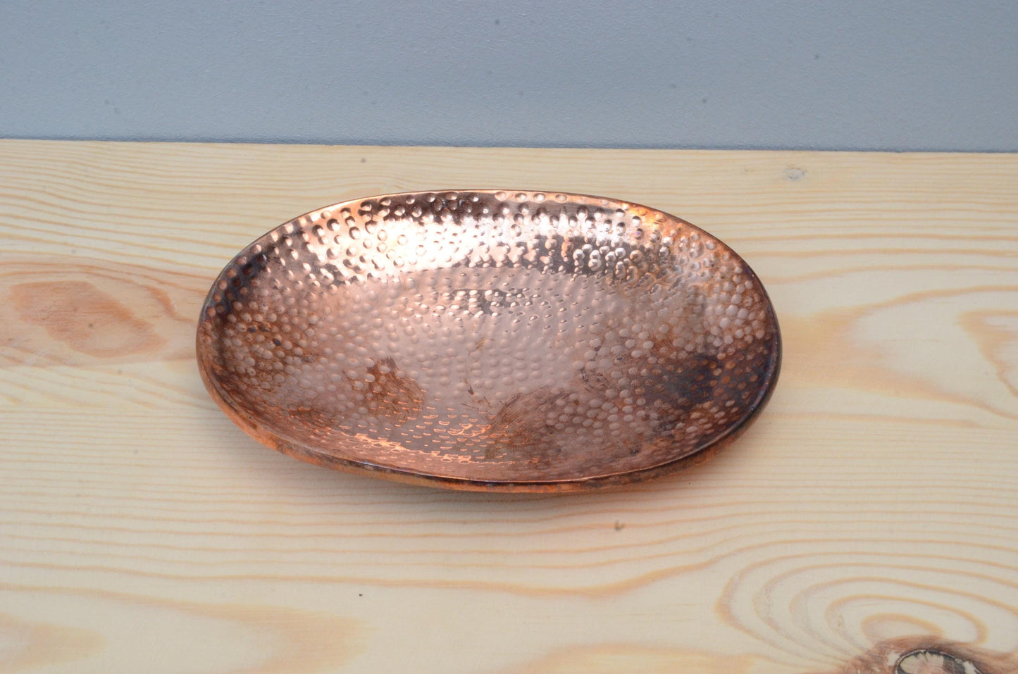Solid Copper Hammered Soap Dish