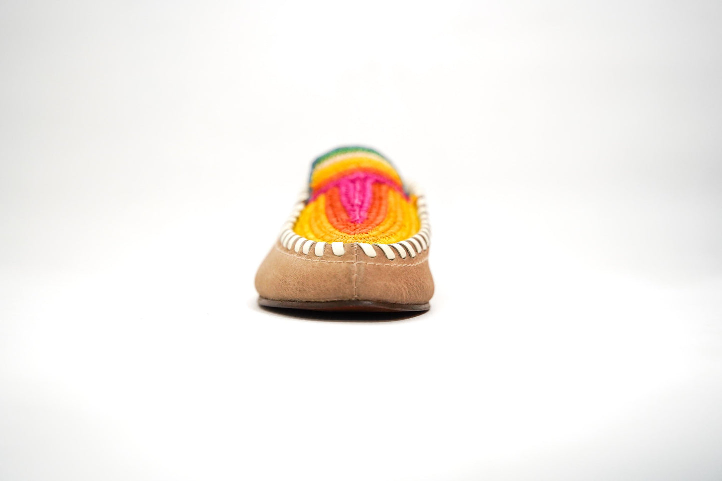 Handmade Moroccan Leather Moccasins with Vibrant Woven Design – Artisan Boho Loafers for Men & Women, Ethically Made Shoe
