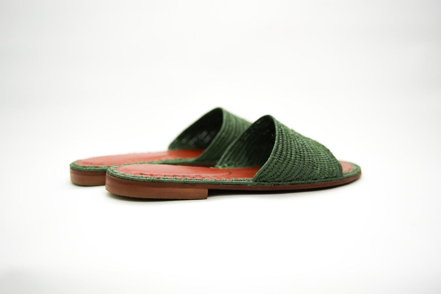 Handmade Raffia Slide Sandals, Comfortable, Lightweight Summer Shoes from Morocco