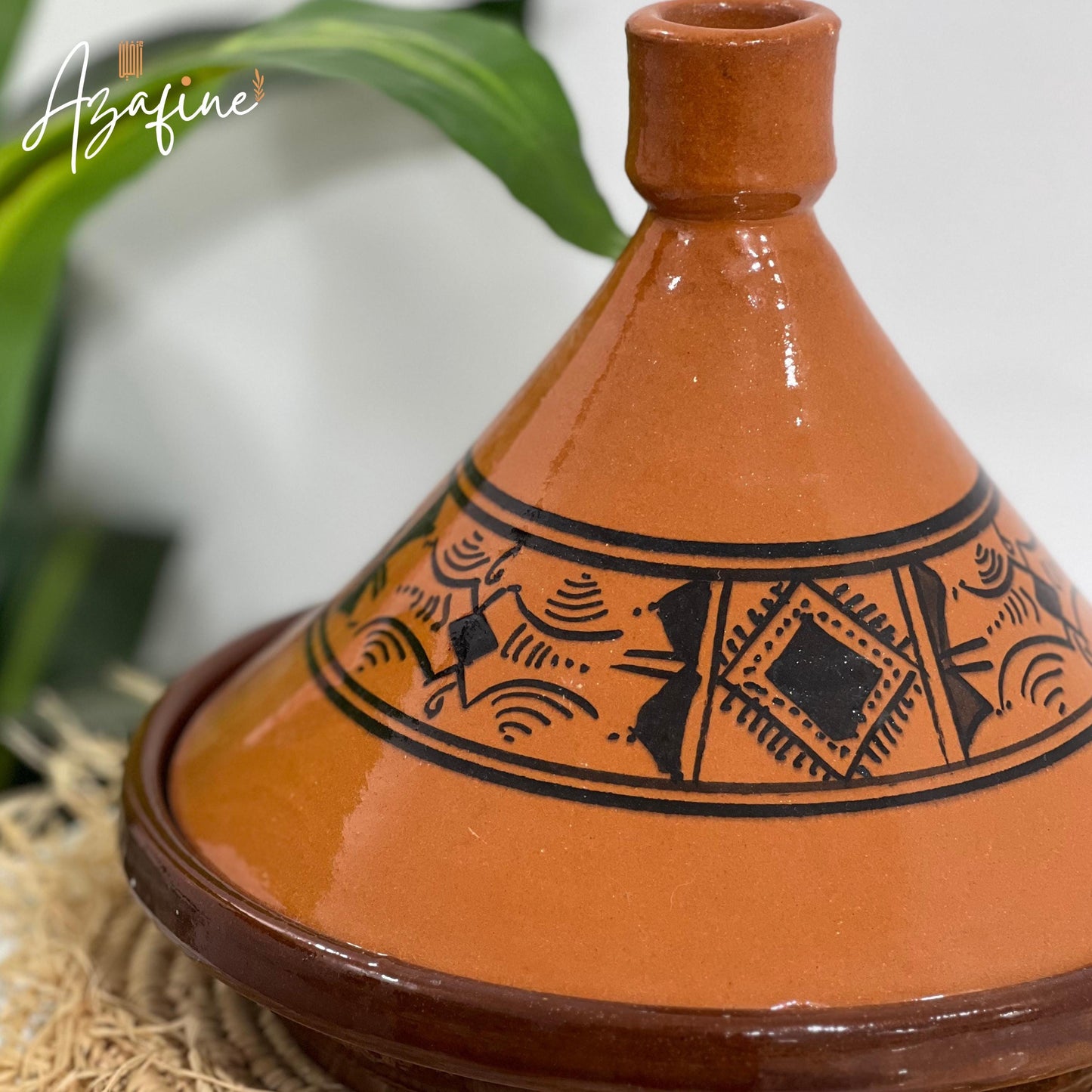 Moroccan Ceramic Tagine Pot, Cooking & Serving Tagine, Hand-Painted Tagine, Lead-Free Cookware, Non-Stick, Handmade Ceramic Pot