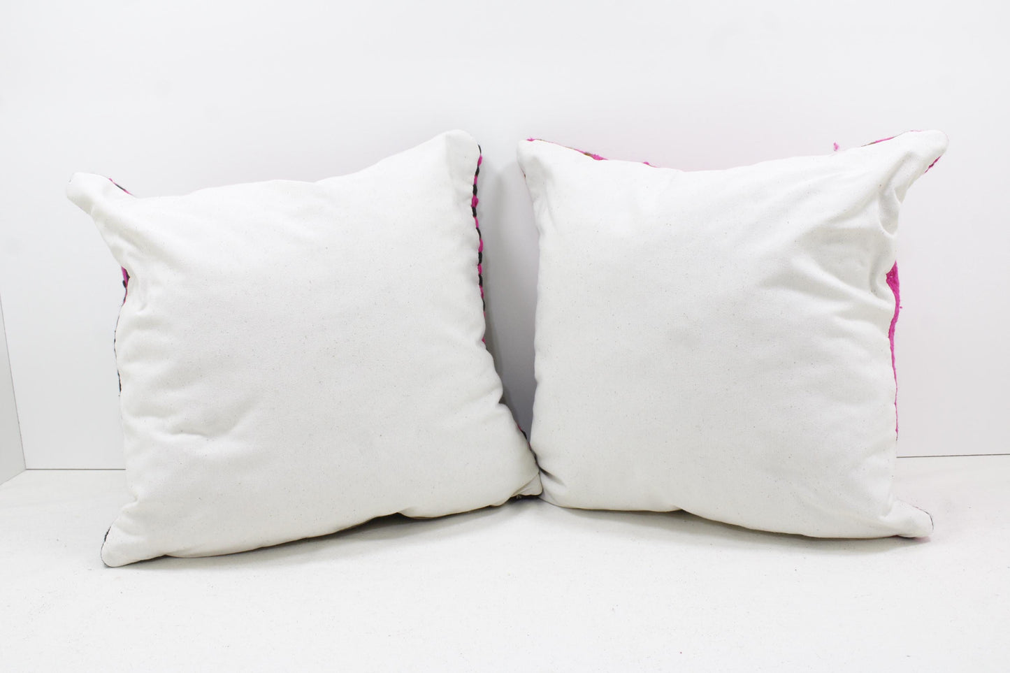Set of 2 Vintage Moroccan Pillows 100% Wool , Absolutely Gorgeous Pillow Floor Pillow Moroccan Berber Home Design Handmade Kilim Berber