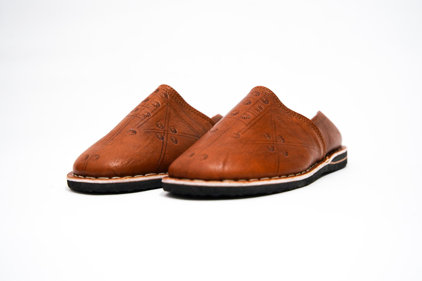 Handmade Moroccan Babouche Leather Slippers for Men, Uthentic Sheepskin Slip-Ons, Comfortable and Durable