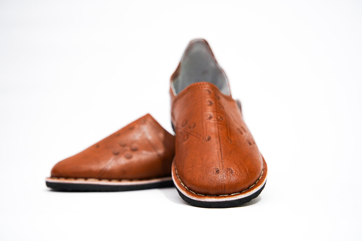 Handmade Moroccan Babouche Leather Slippers for Men, Uthentic Sheepskin Slip-Ons, Comfortable and Durable