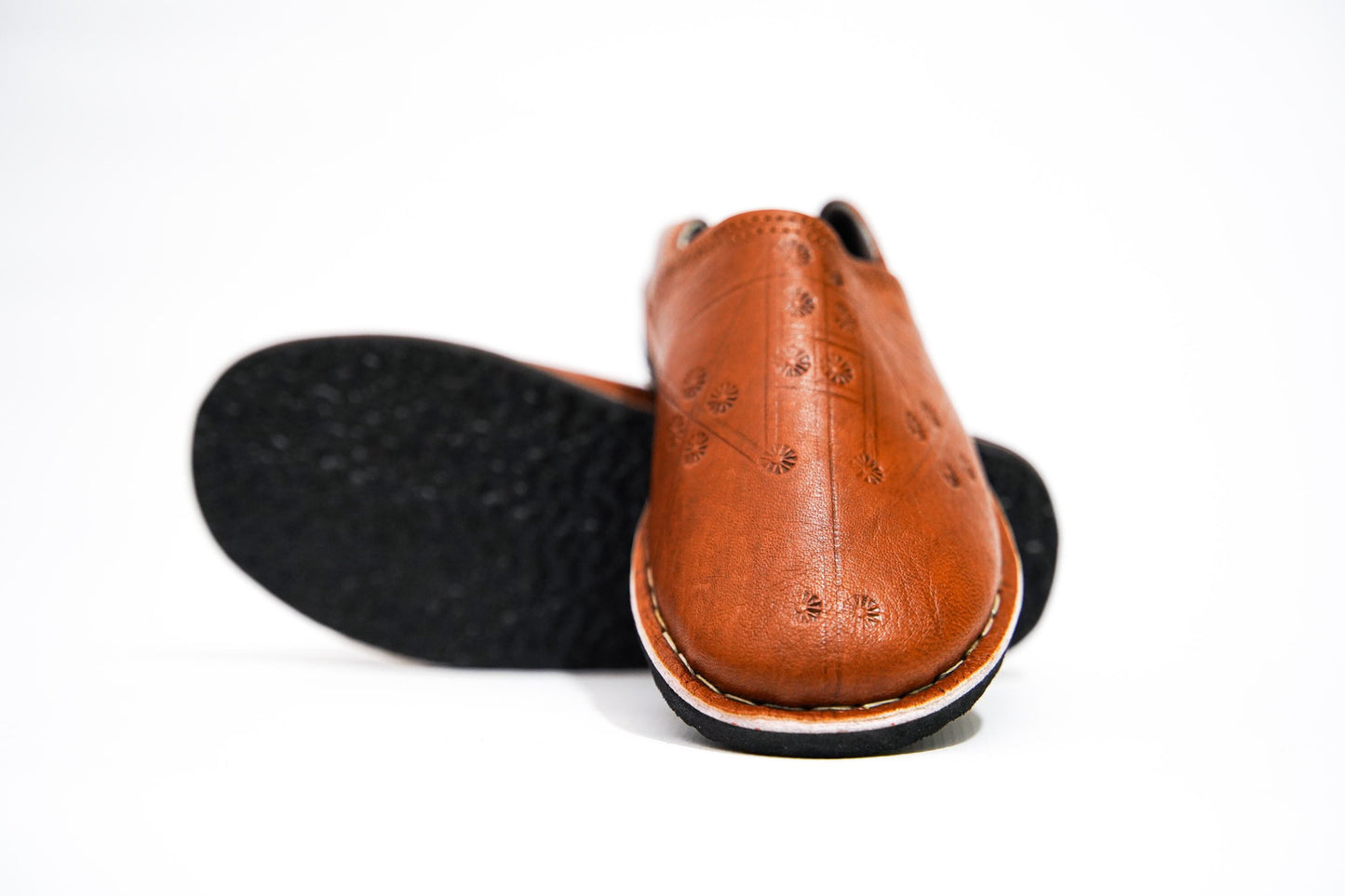 Handmade Moroccan Babouche Leather Slippers for Men, Uthentic Sheepskin Slip-Ons, Comfortable and Durable