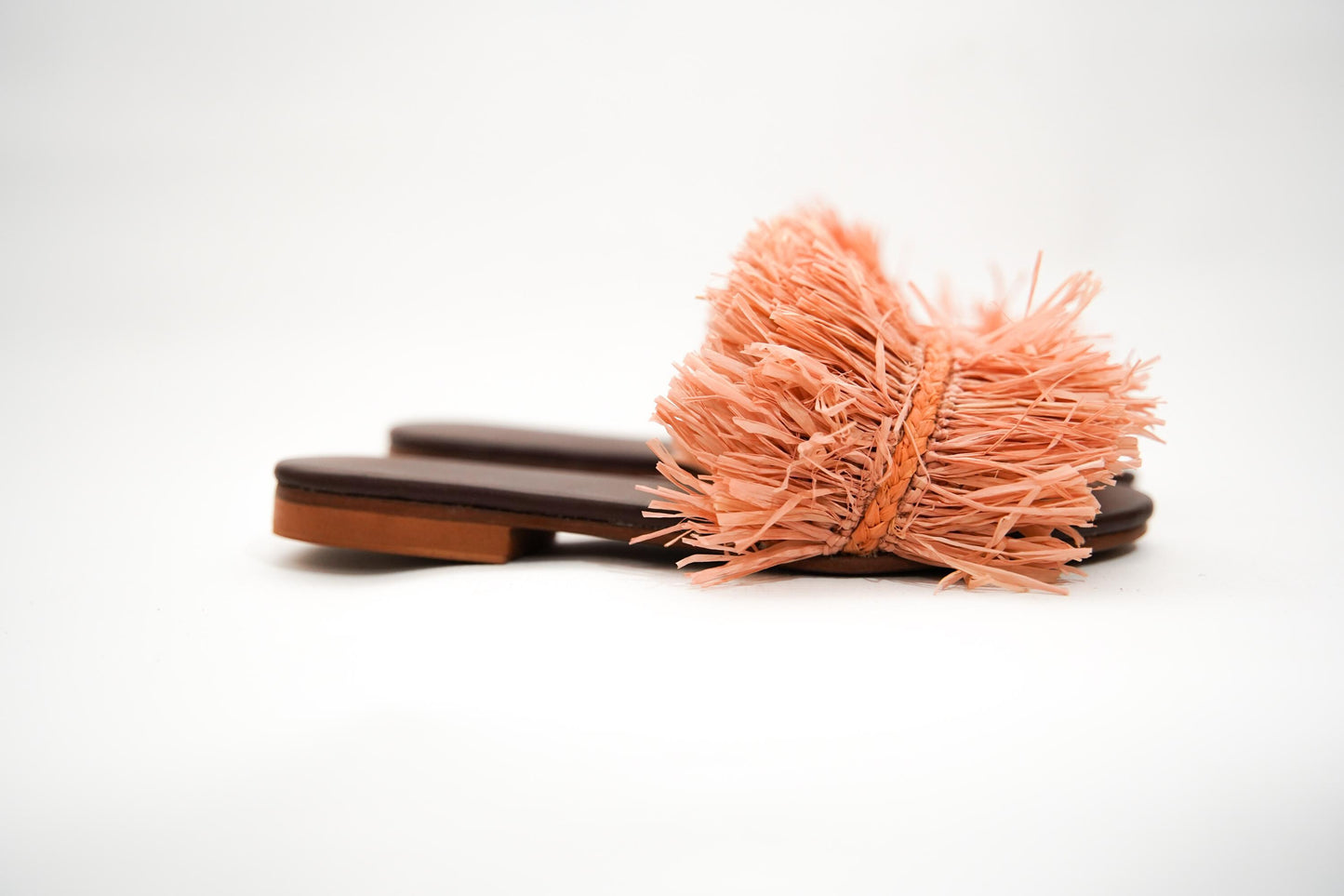 Handmade Raffia Slide Sandals, Comfortable, Lightweight Summer Shoes from Morocco
