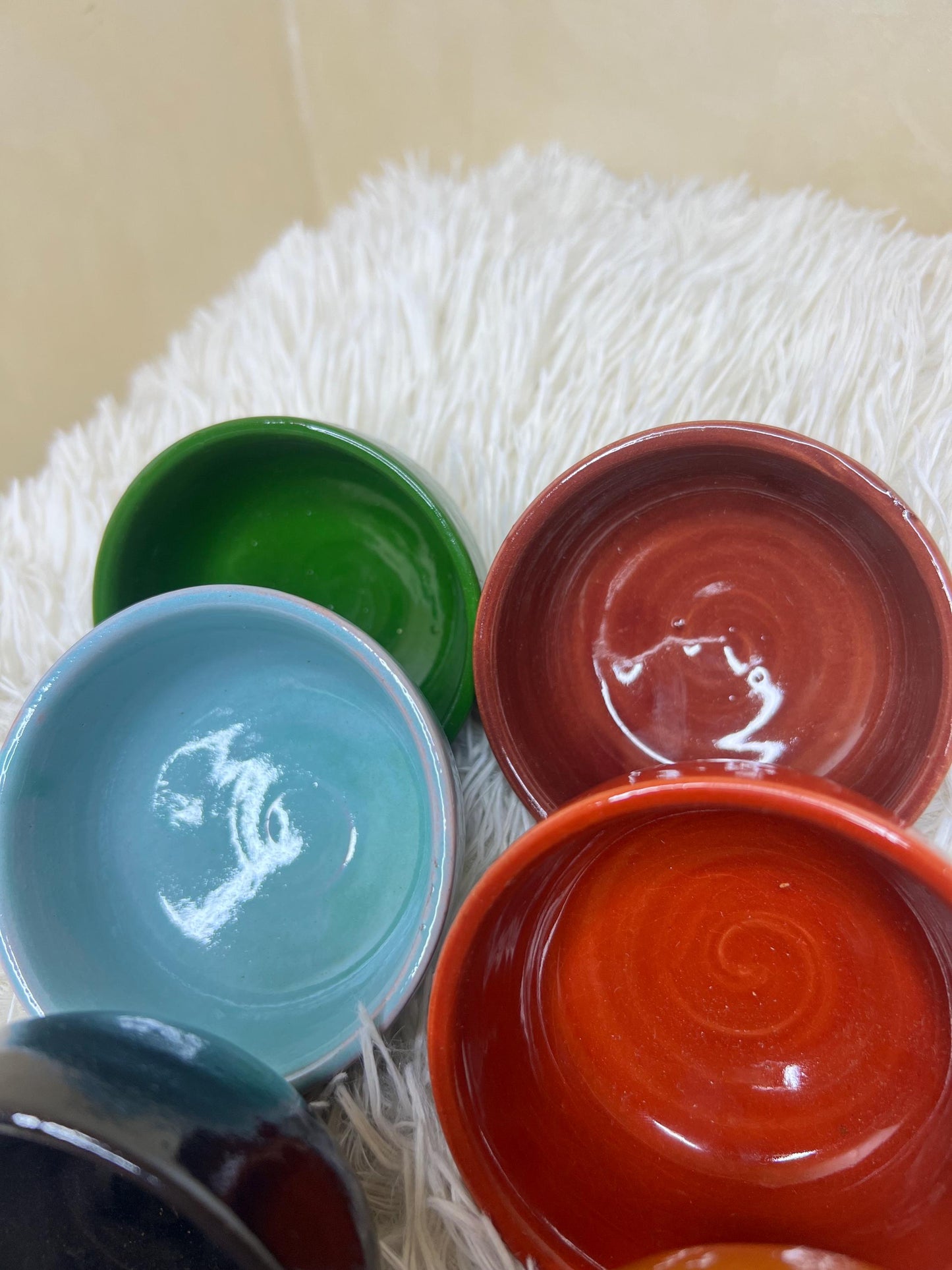 Set of 8 Handmade Pottery Bowls Small Serving Pottery for Prep Tapas Nuts Snack Breakfast