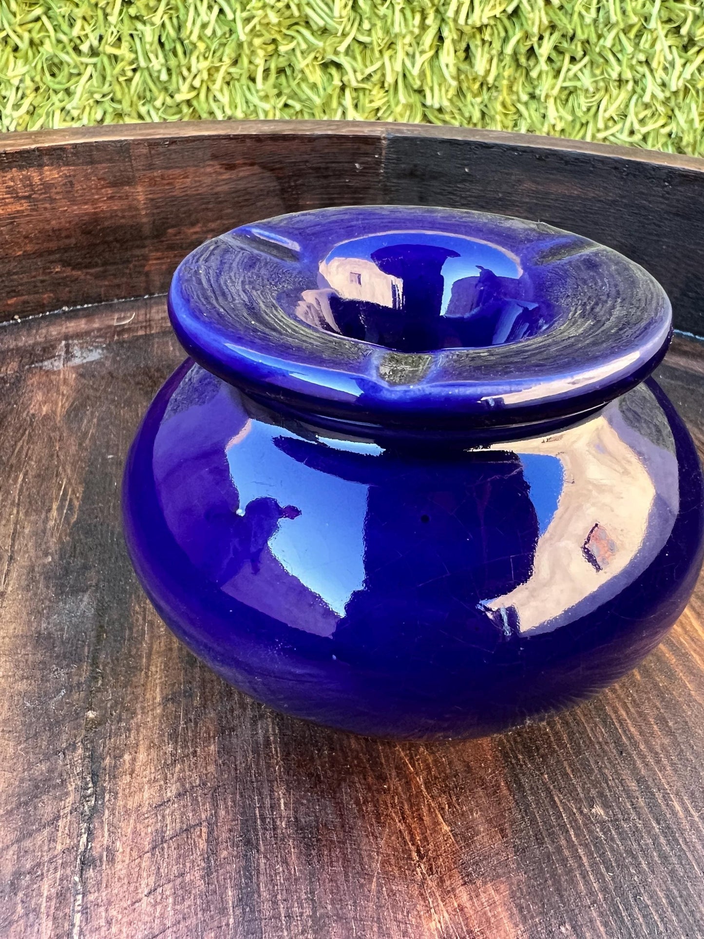 Elegant Moroccan Ashtray Lid- Handcrafted & Hand-Painted Pottery
