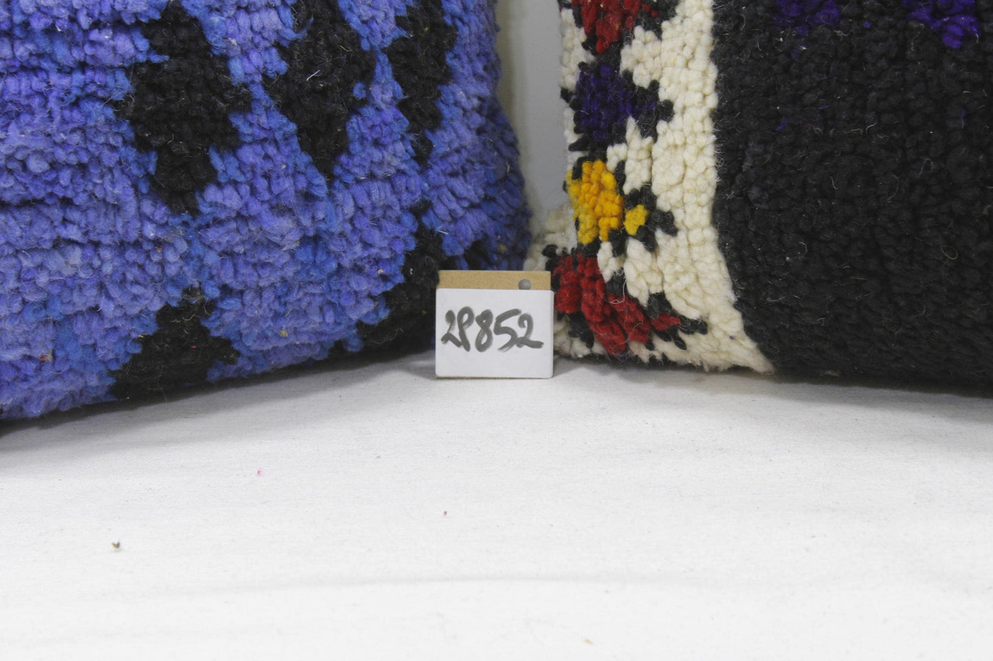 Set of 2 Vintage Moroccan Pillows 100% Wool , Absolutely Gorgeous Pillow Floor Pillow Moroccan Berber Home Design Handmade Kilim Berber