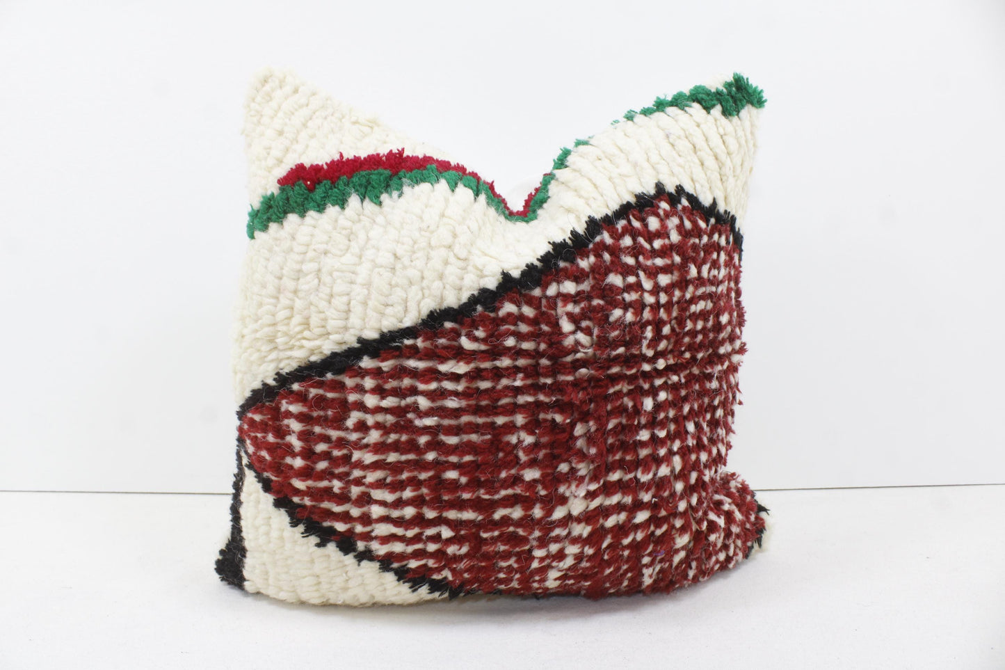 Set of 2 Vintage Moroccan Pillows 100% Wool , Absolutely Gorgeous Pillow Floor Pillow Moroccan Berber Home Design Handmade Kilim Berber
